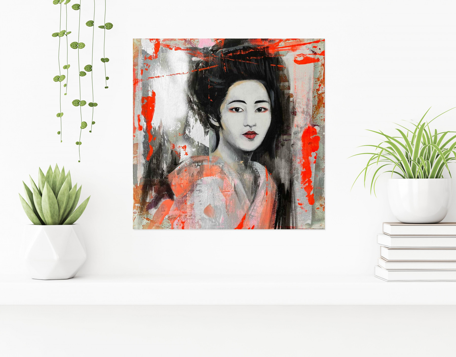 Sabine Rusch, Geisha mood II, peinture - Galerie de vente et d’achat d’art contemporain en ligne Artalistic