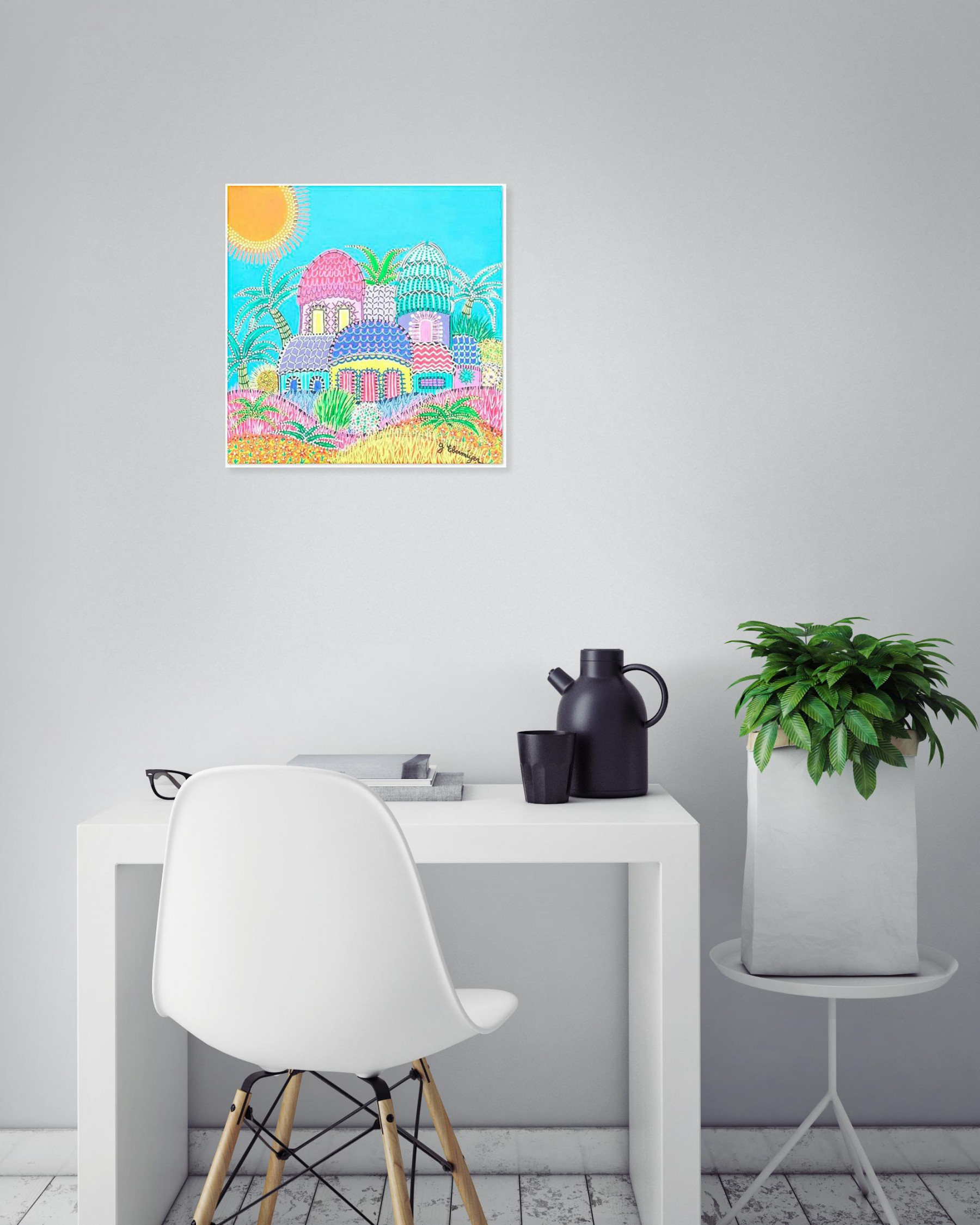 Giselle Ebermeyer, Murder in heaven #1, peinture - Galerie de vente et d’achat d’art contemporain en ligne Artalistic