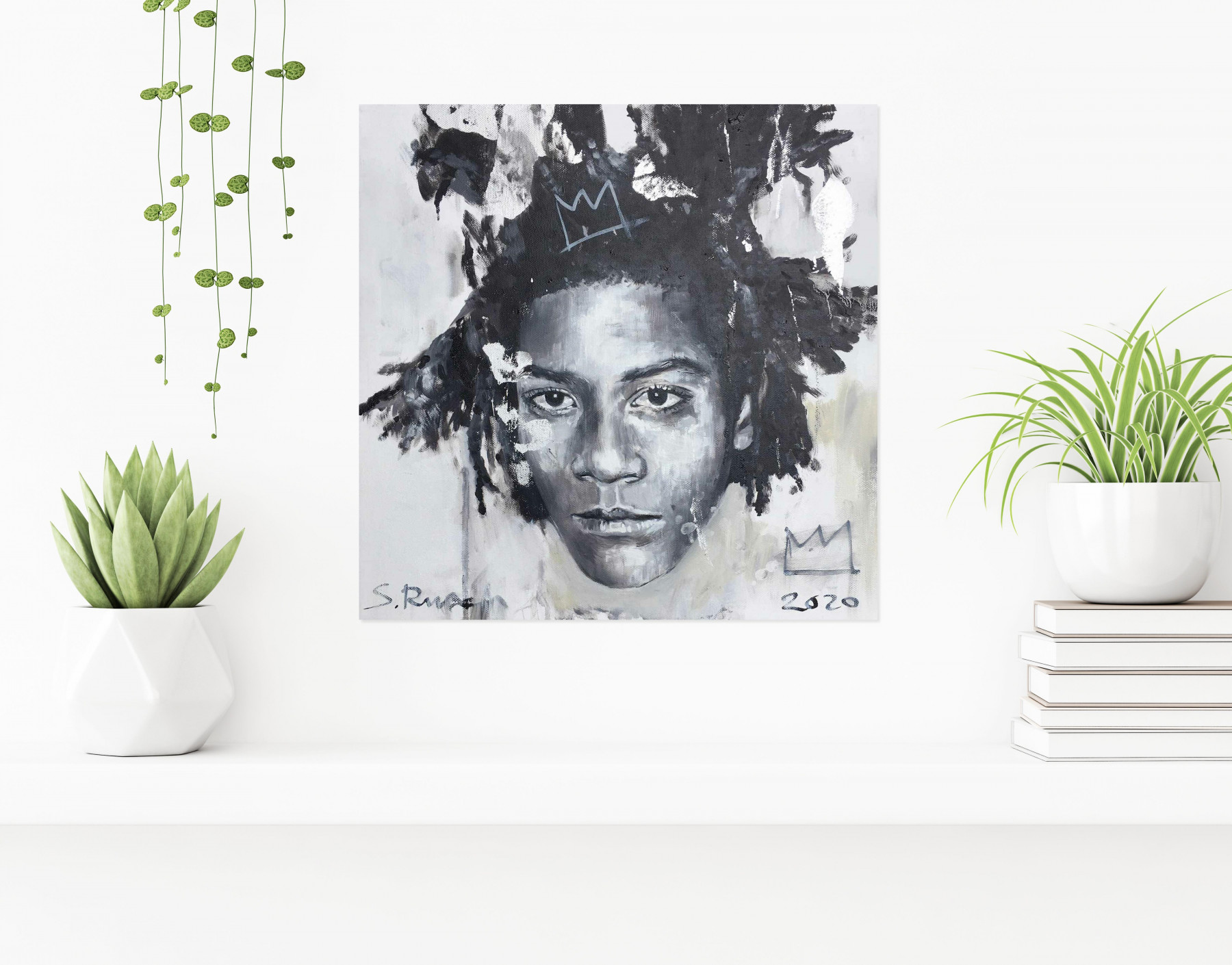 Sabine Rusch, Basquiat, peinture - Galerie de vente et d’achat d’art contemporain en ligne Artalistic