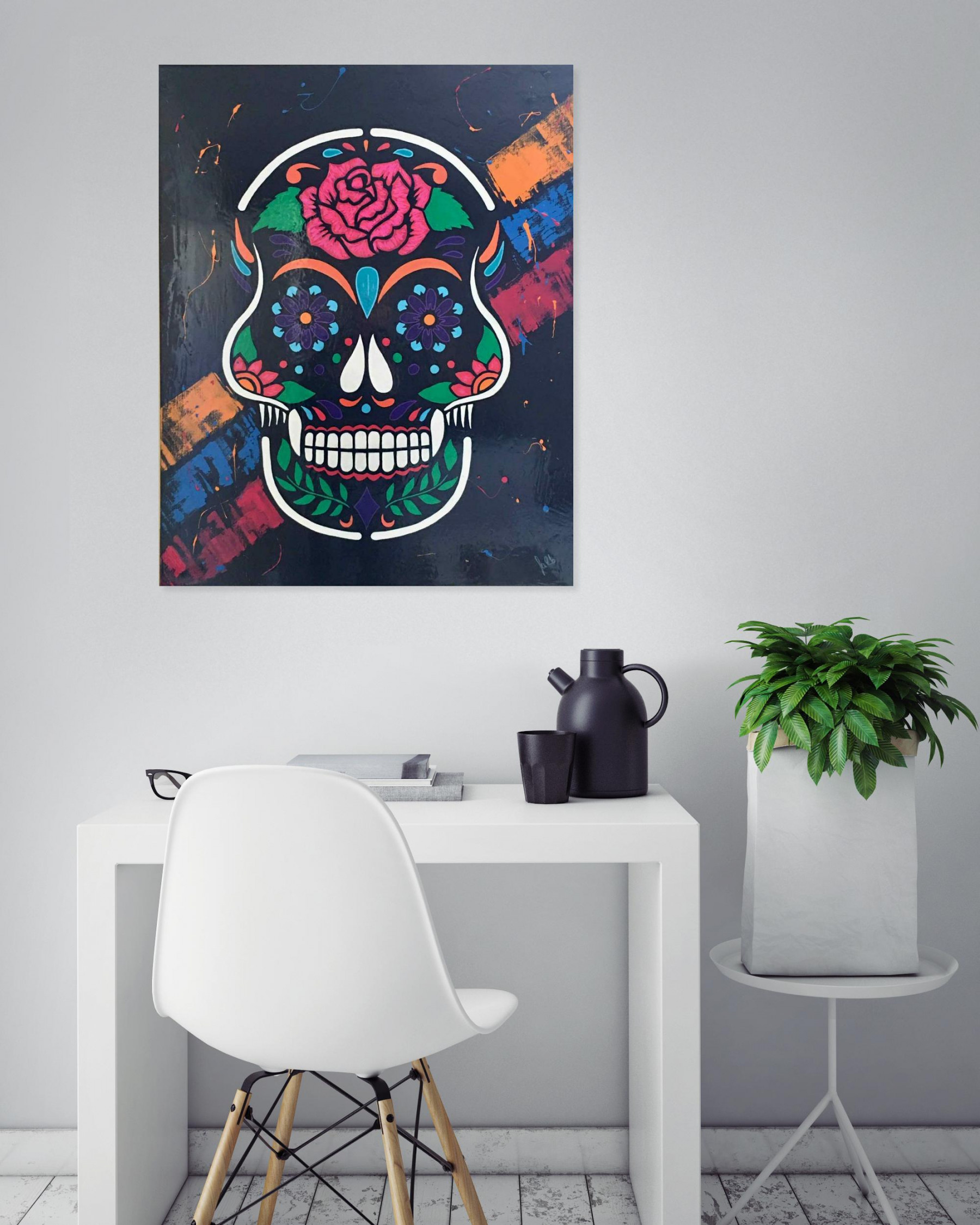 Fa2b, Calavera, peinture - Galerie de vente et d’achat d’art contemporain en ligne Artalistic