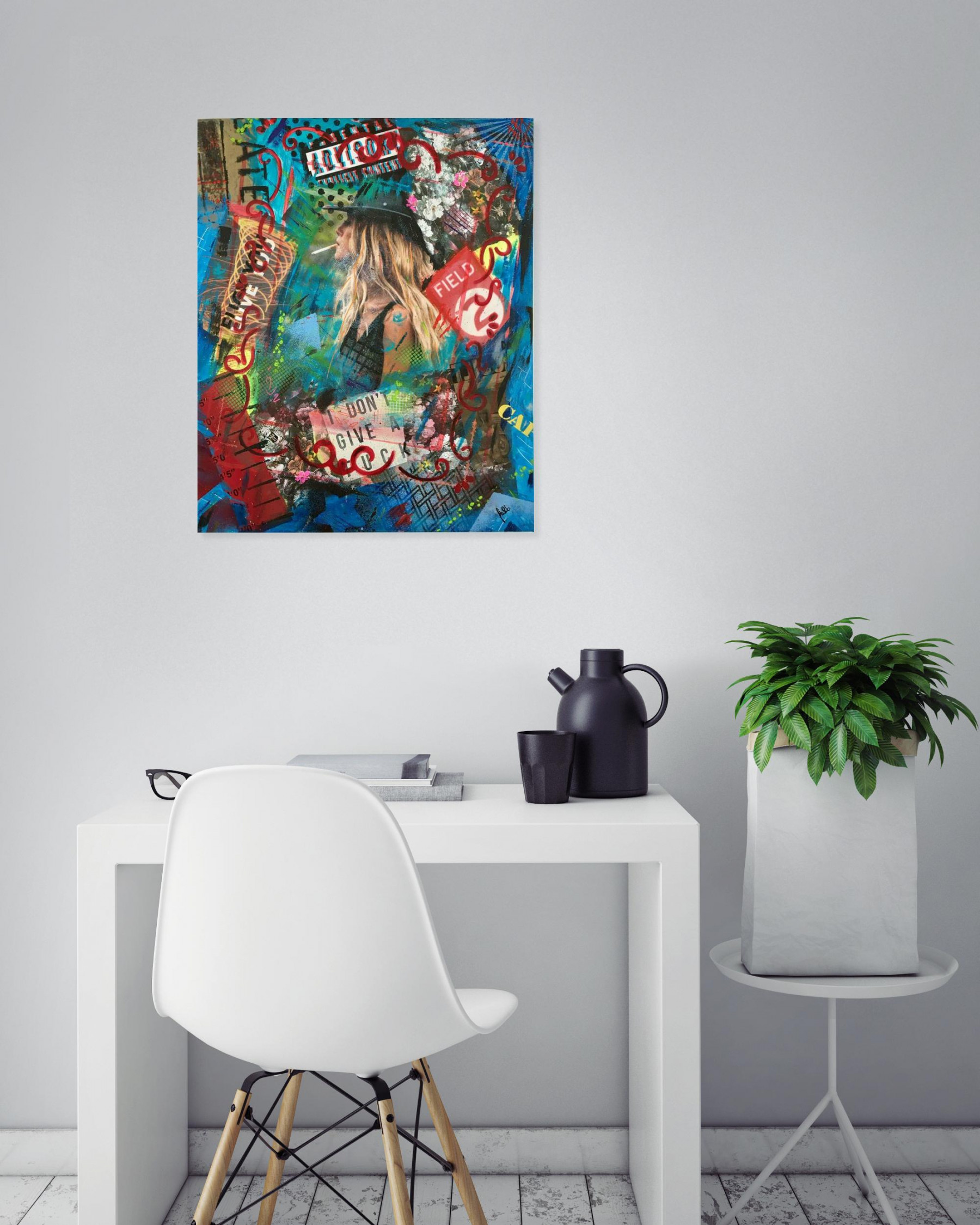 Fa2b, Smoky Gal, peinture - Galerie de vente et d’achat d’art contemporain en ligne Artalistic