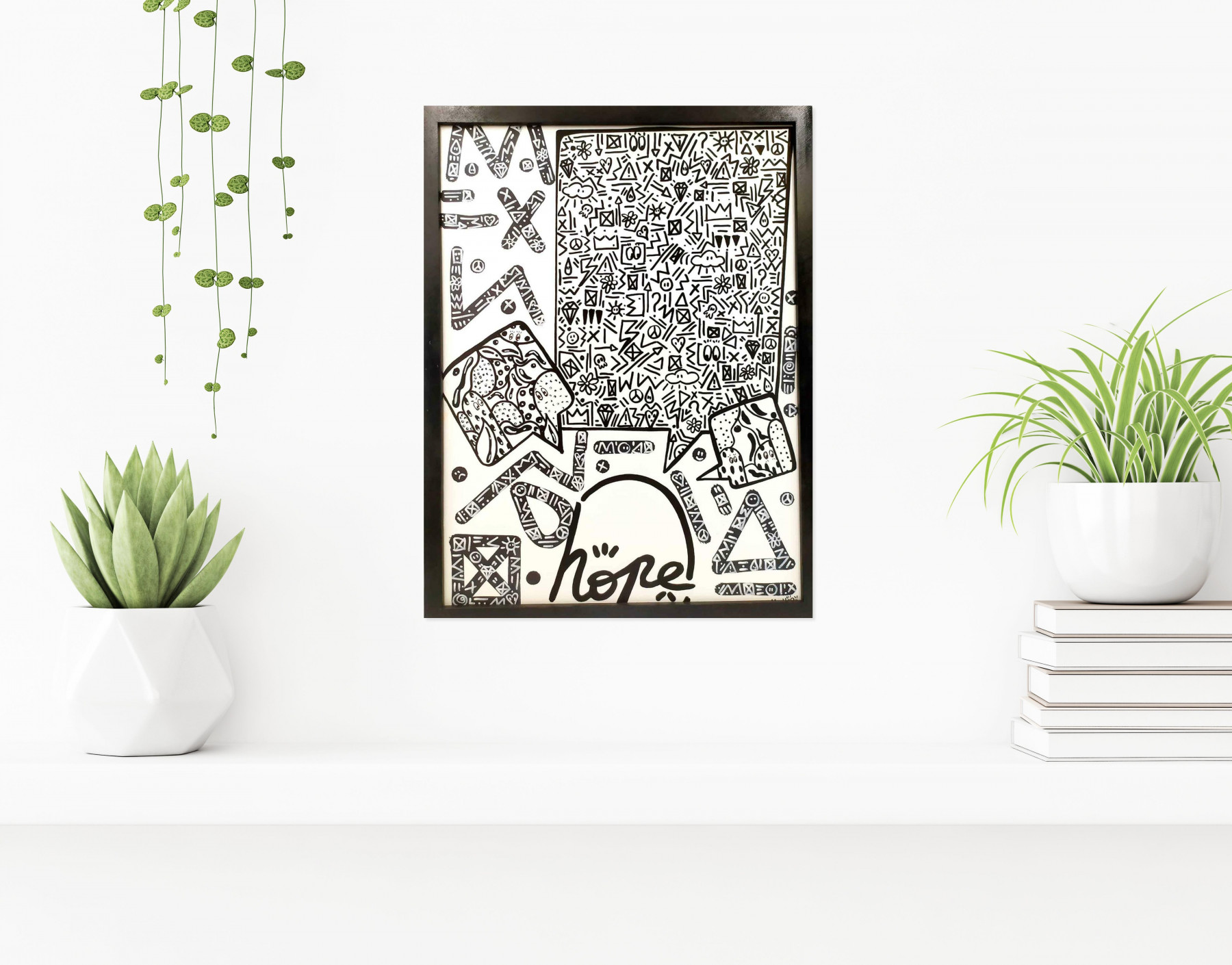 Mr Hope, Réflexion, peinture - Galerie de vente et d’achat d’art contemporain en ligne Artalistic