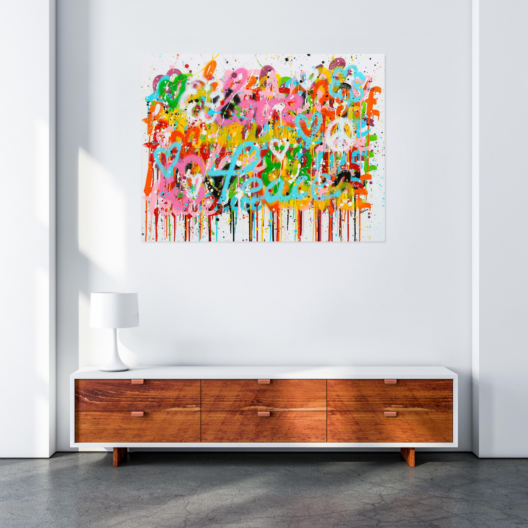 Isabelle Pelletane, Peace & Love 2, peinture - Galerie de vente et d’achat d’art contemporain en ligne Artalistic