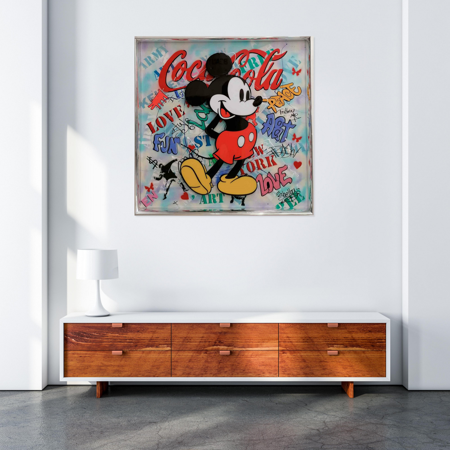 Shelby, Mickey fun, peinture - Galerie de vente et d’achat d’art contemporain en ligne Artalistic