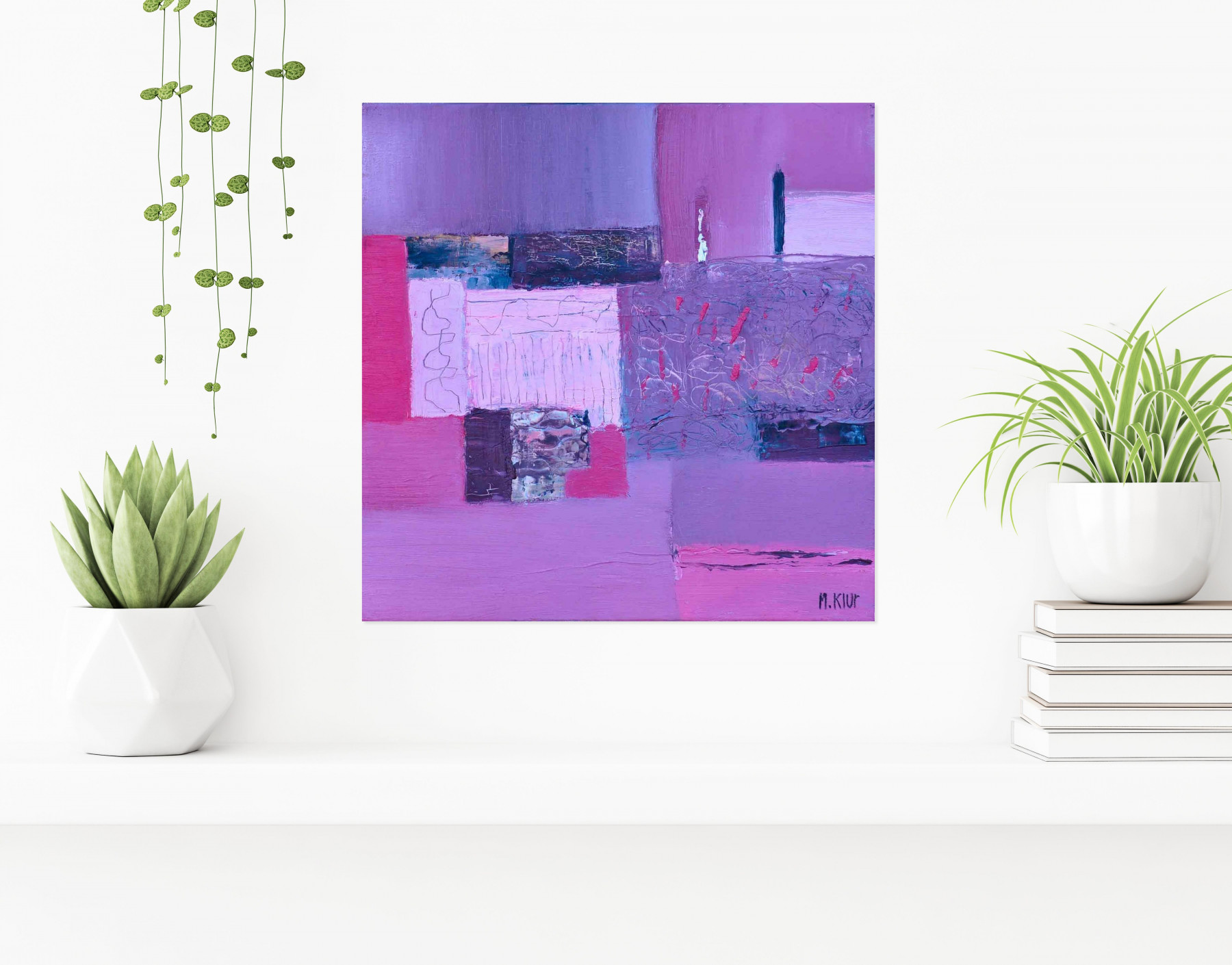 Michele Klur, Les bassins, peinture - Galerie de vente et d’achat d’art contemporain en ligne Artalistic