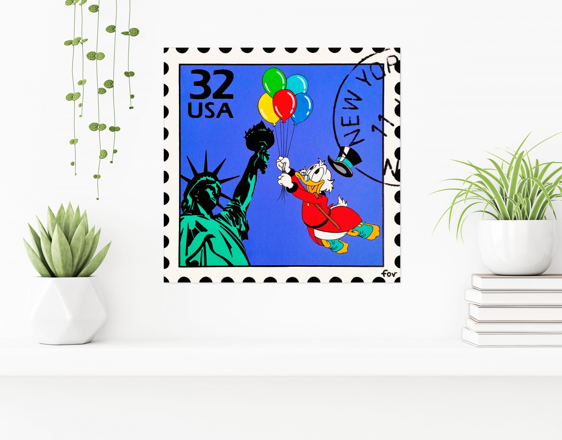 Fov, Stamp the statue of Liberty, peinture - Galerie de vente et d’achat d’art contemporain en ligne Artalistic