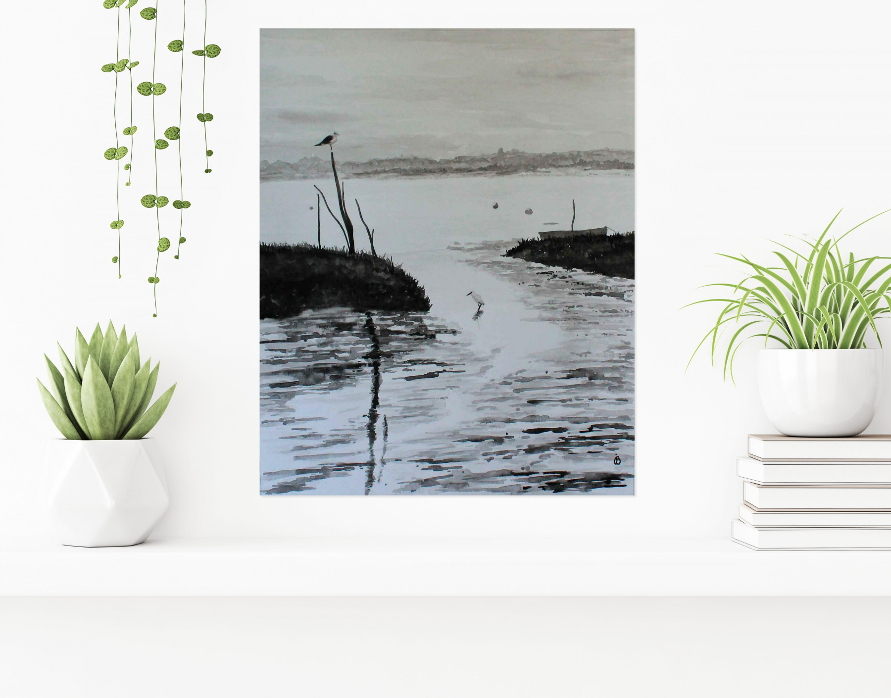 Jeremy Bowden, marée basse, dessin - Galerie de vente et d’achat d’art contemporain en ligne Artalistic