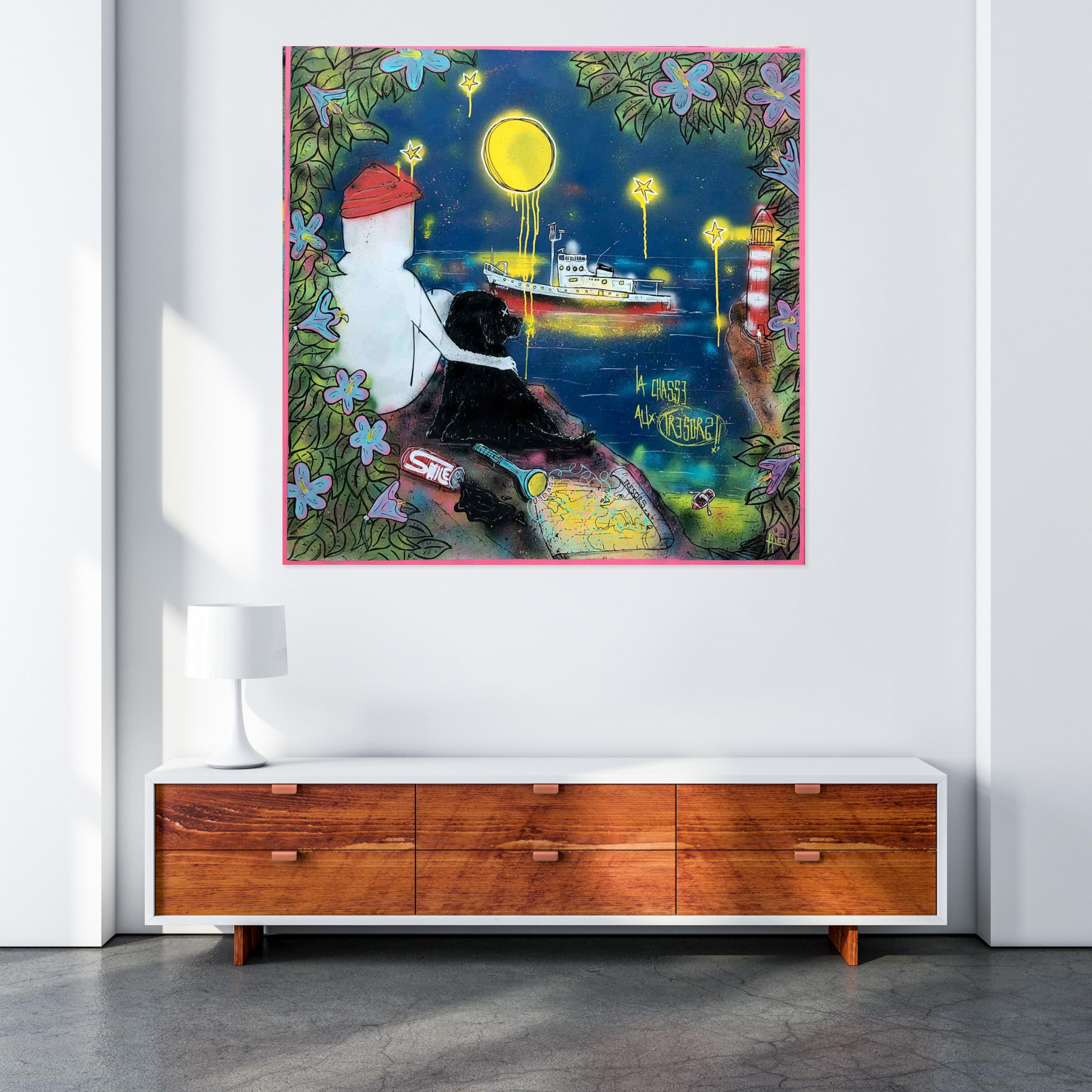 Hico, La chasse aux trésors, peinture - Galerie de vente et d’achat d’art contemporain en ligne Artalistic