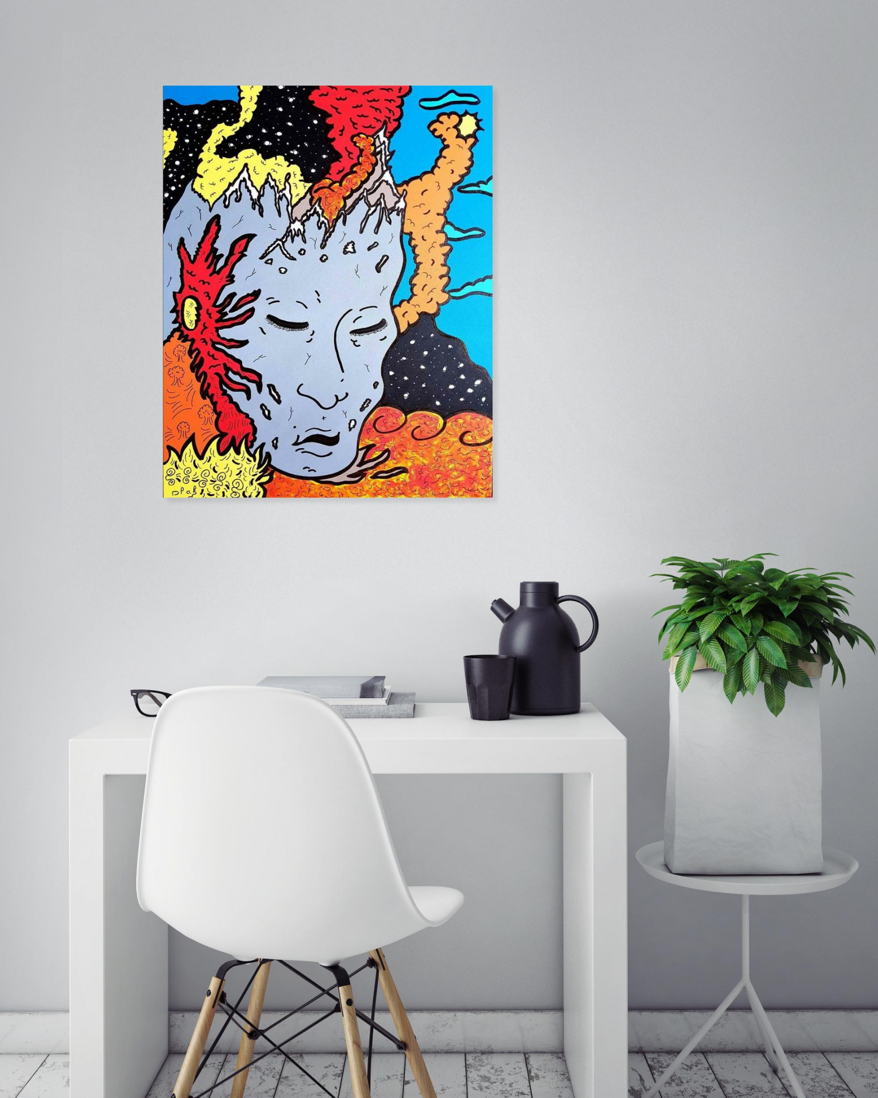 Jason Blak, Volcana, peinture - Galerie de vente et d’achat d’art contemporain en ligne Artalistic