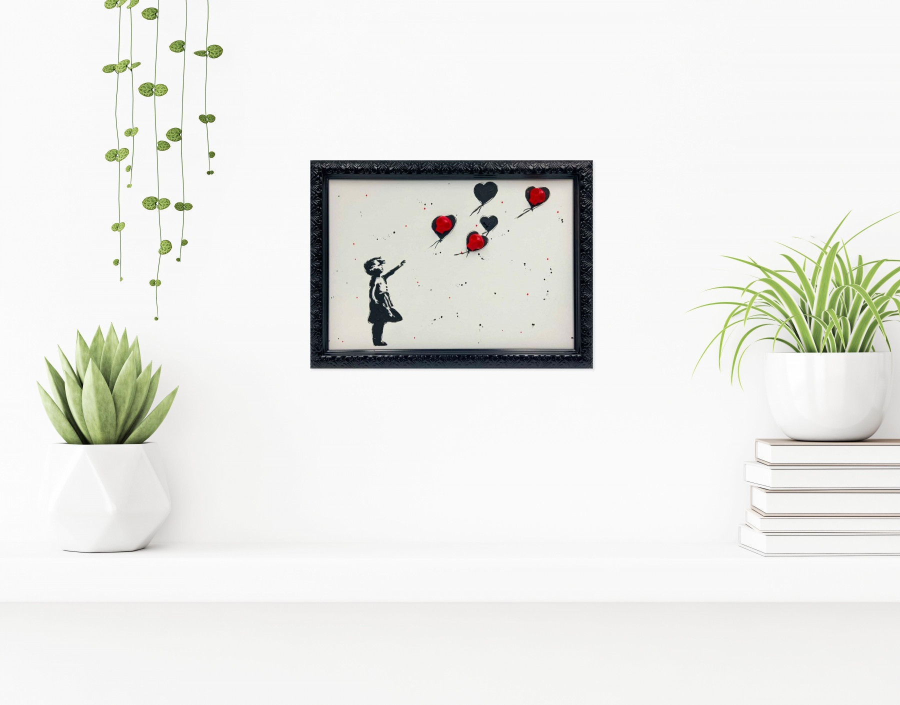 VL, Banksy skull ballon coeur, peinture - Galerie de vente et d’achat d’art contemporain en ligne Artalistic