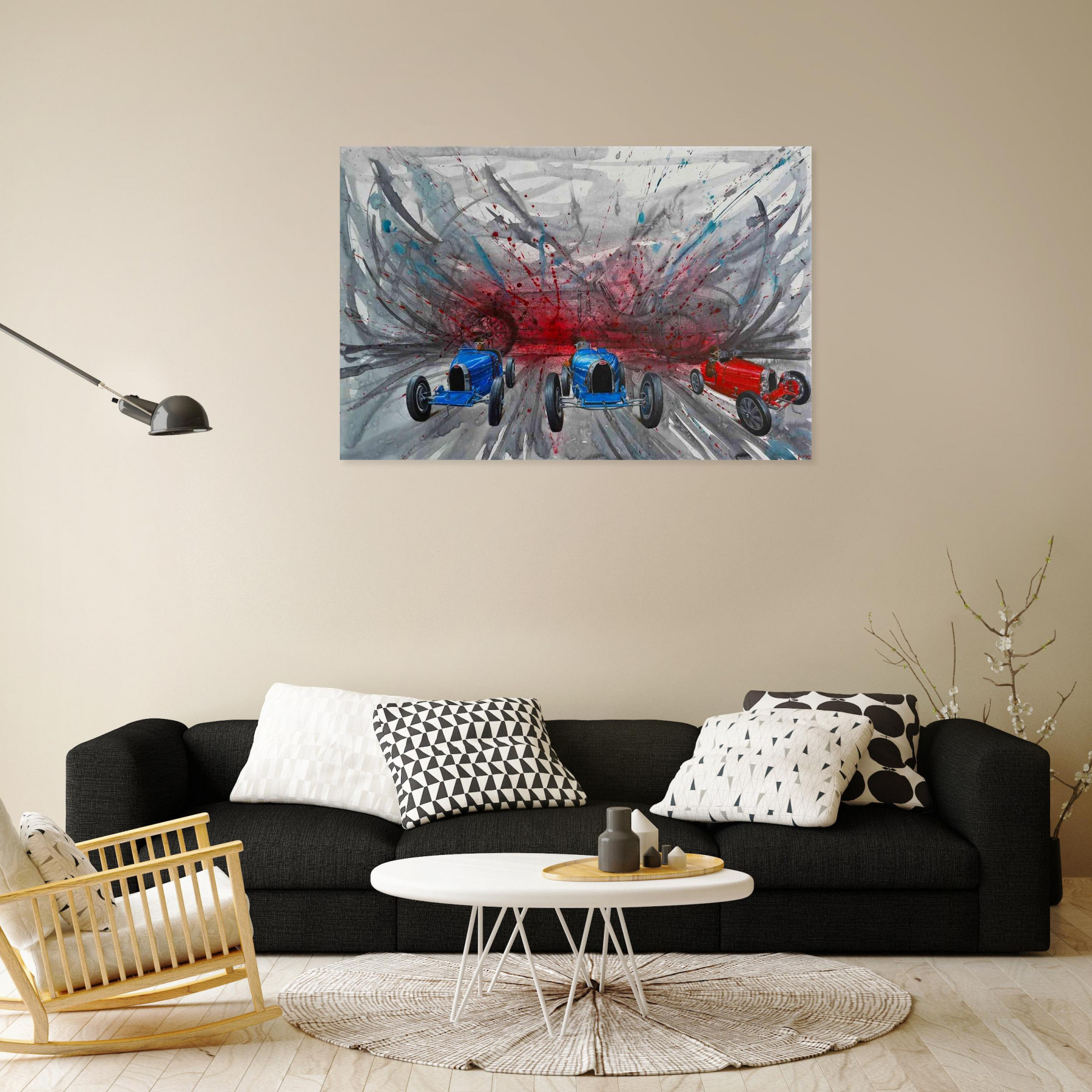 Michel Michaux, Les concurrents, peinture - Galerie de vente et d’achat d’art contemporain en ligne Artalistic
