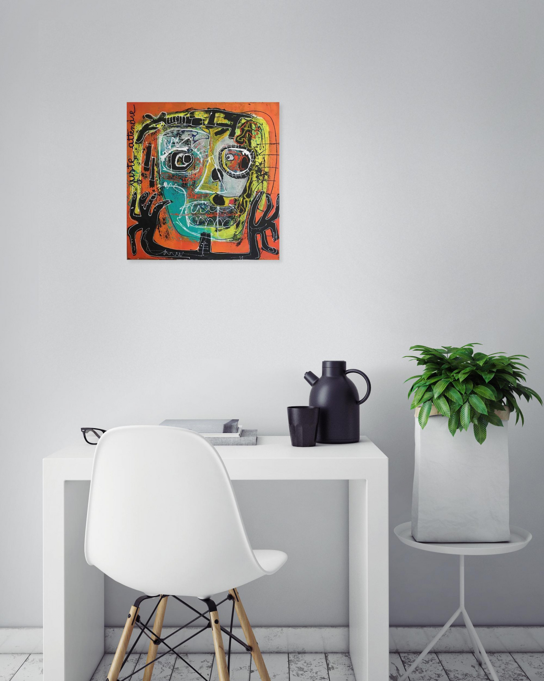 Eric Stein, Juste attendre, peinture - Galerie de vente et d’achat d’art contemporain en ligne Artalistic