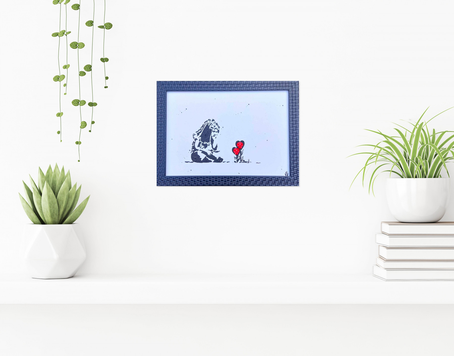 VL, Fille aux fleurs heart skull, peinture - Galerie de vente et d’achat d’art contemporain en ligne Artalistic