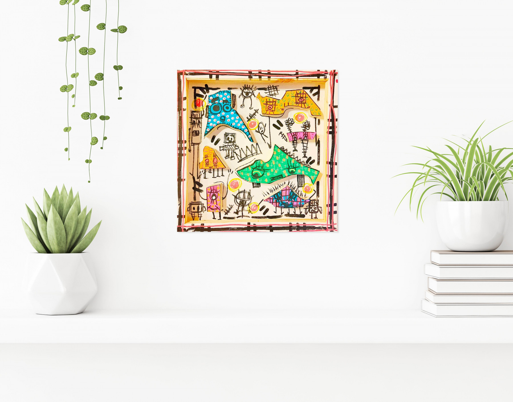 VHE, Bonh'om Bidules, peinture - Galerie de vente et d’achat d’art contemporain en ligne Artalistic