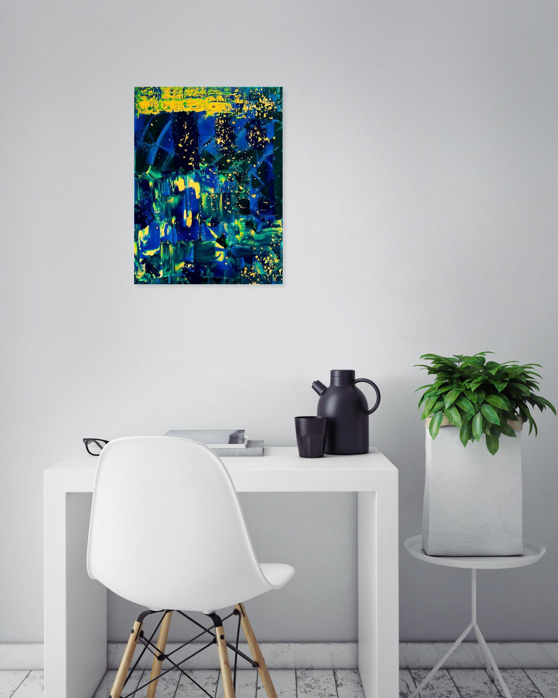 Laetitia Mouzay, Pluie d'étoiles, peinture - Galerie de vente et d’achat d’art contemporain en ligne Artalistic