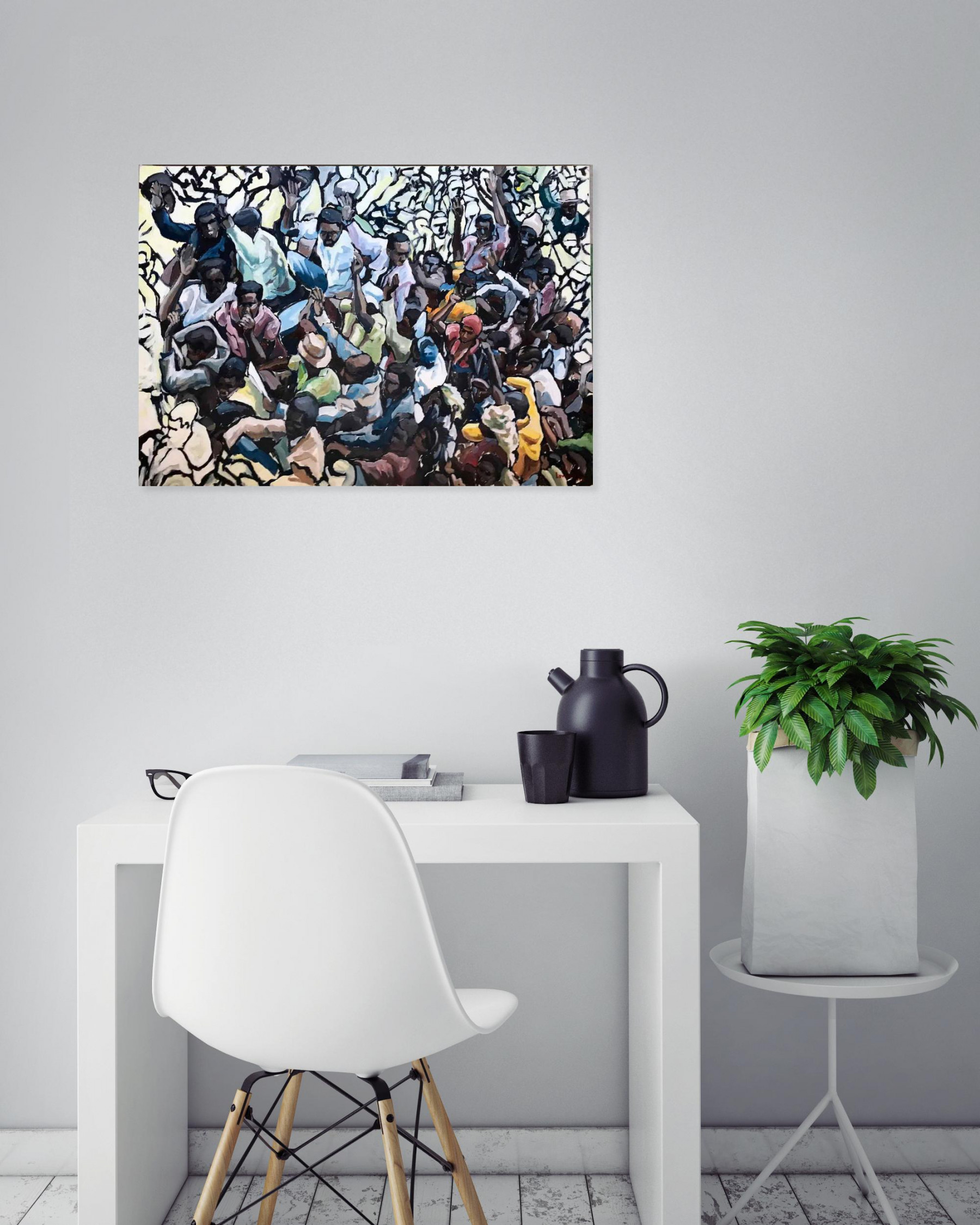 Denis Lambert, sea of faces, peinture - Galerie de vente et d’achat d’art contemporain en ligne Artalistic