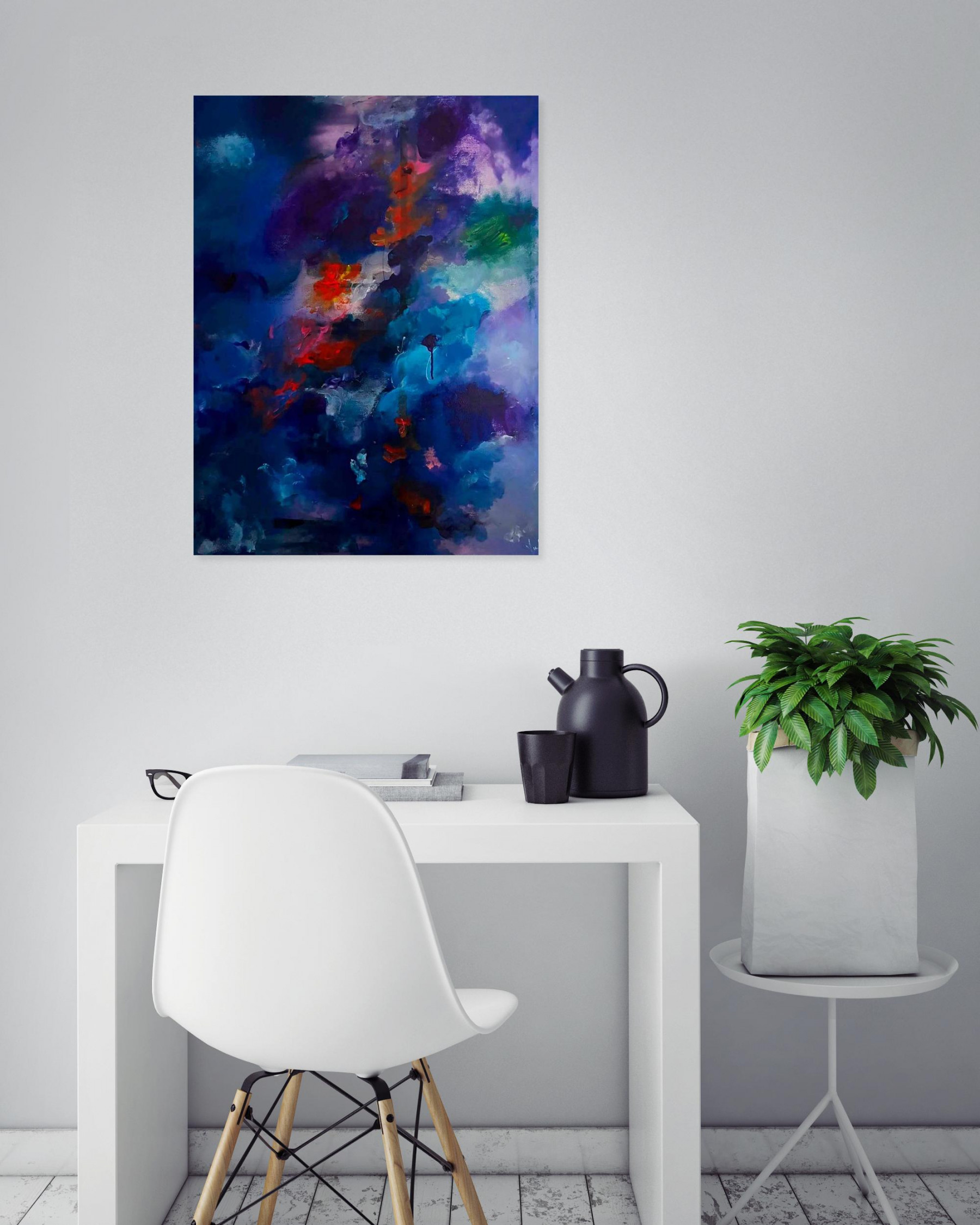 Valérie Duval, Eruption, peinture - Galerie de vente et d’achat d’art contemporain en ligne Artalistic