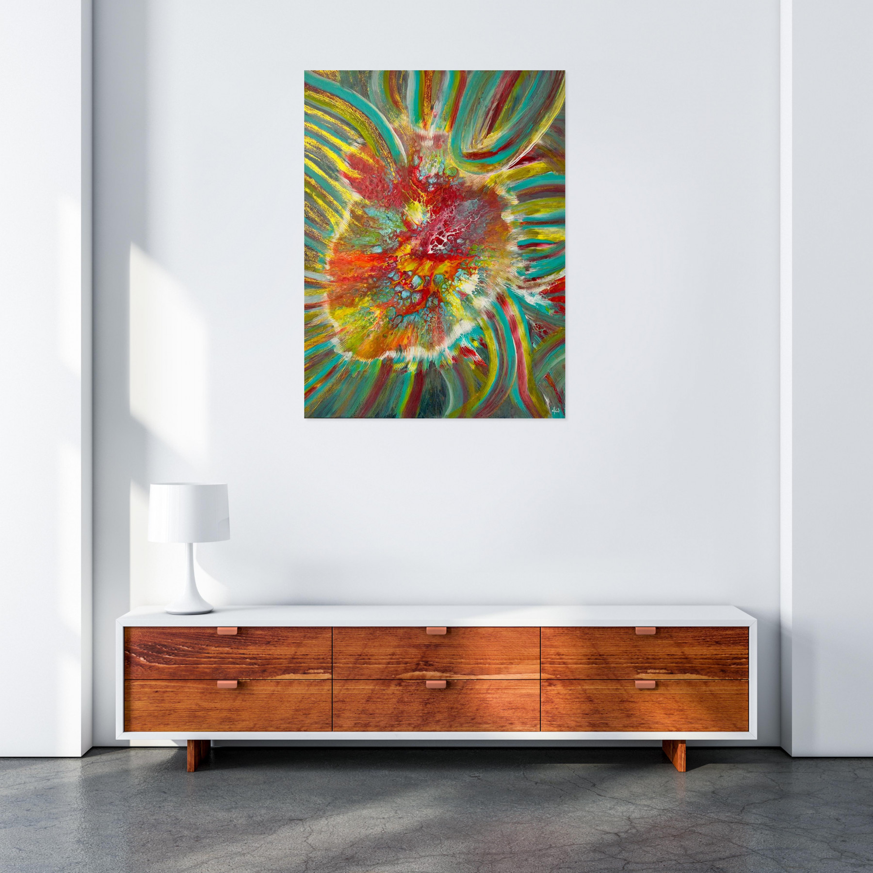 Angélique Wirtz, Coeur de lumière, peinture - Galerie de vente et d’achat d’art contemporain en ligne Artalistic