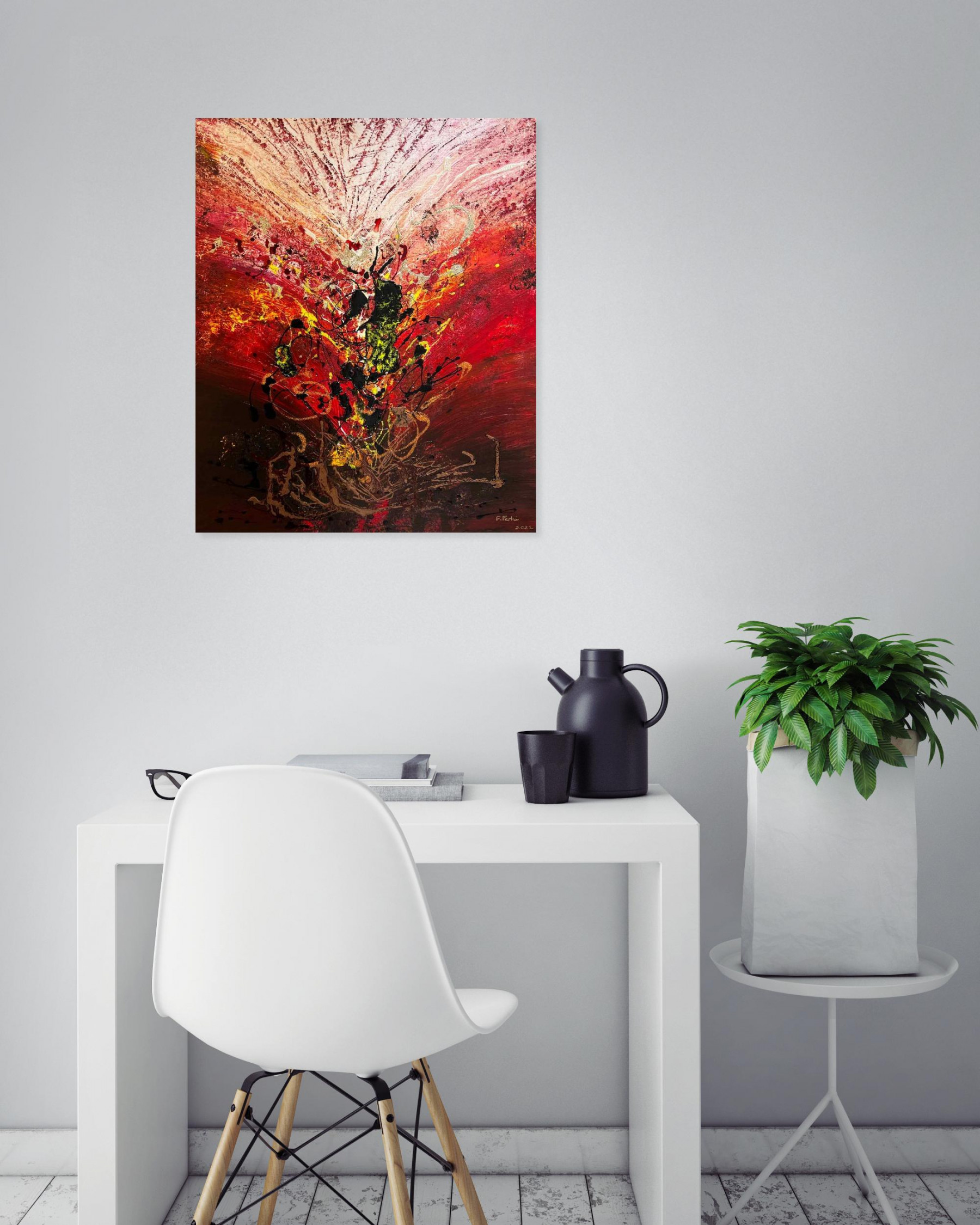 Fady Ferhi, Un matin d'automne, peinture - Galerie de vente et d’achat d’art contemporain en ligne Artalistic