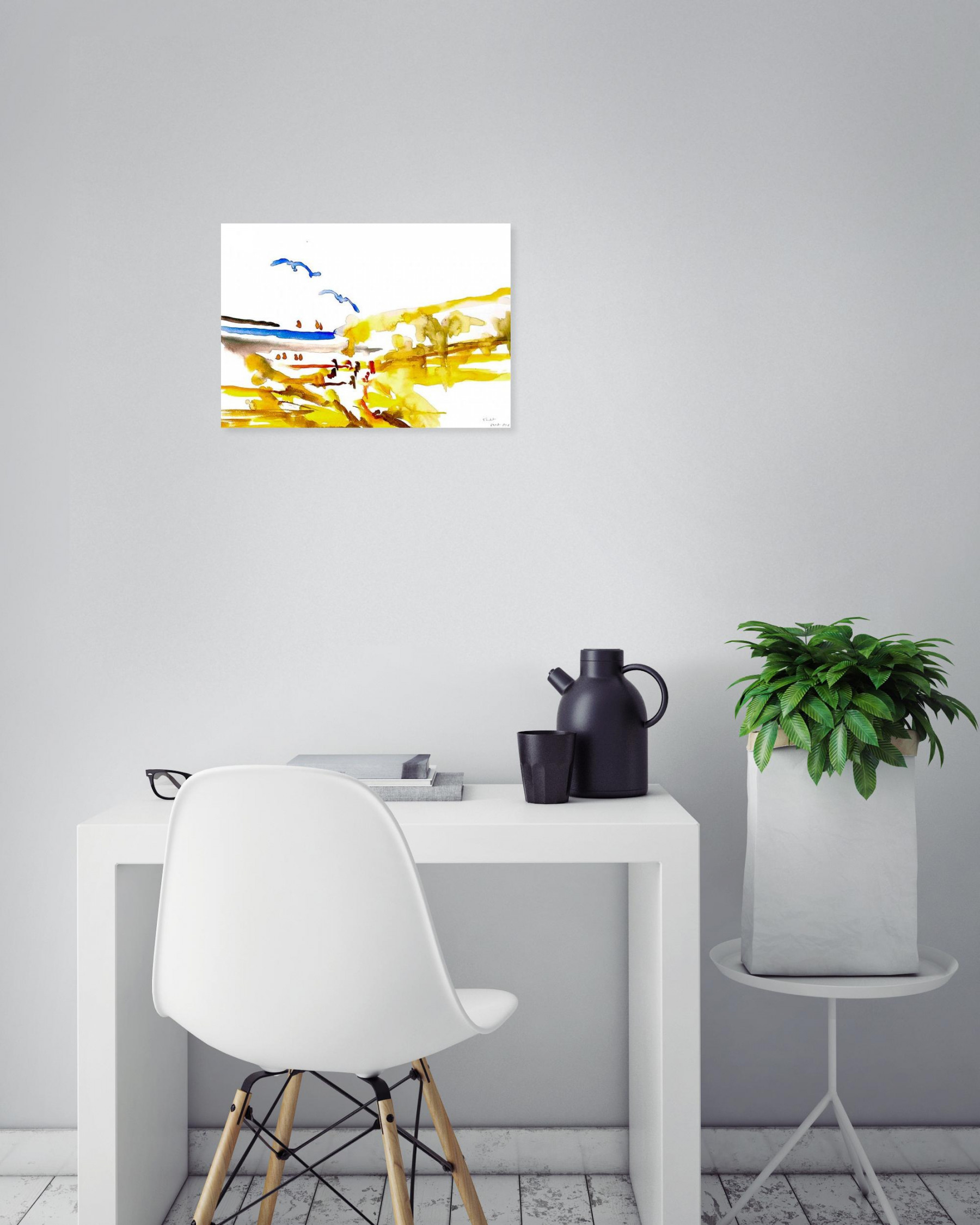 Katia Feintuch, Aquarelle océanique, peinture - Galerie de vente et d’achat d’art contemporain en ligne Artalistic