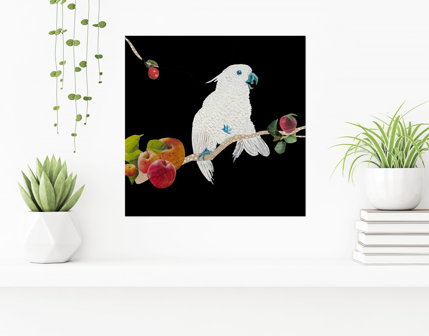 Marie-Laure Hamard, Le perroquet gourmand, peinture - Galerie de vente et d’achat d’art contemporain en ligne Artalistic
