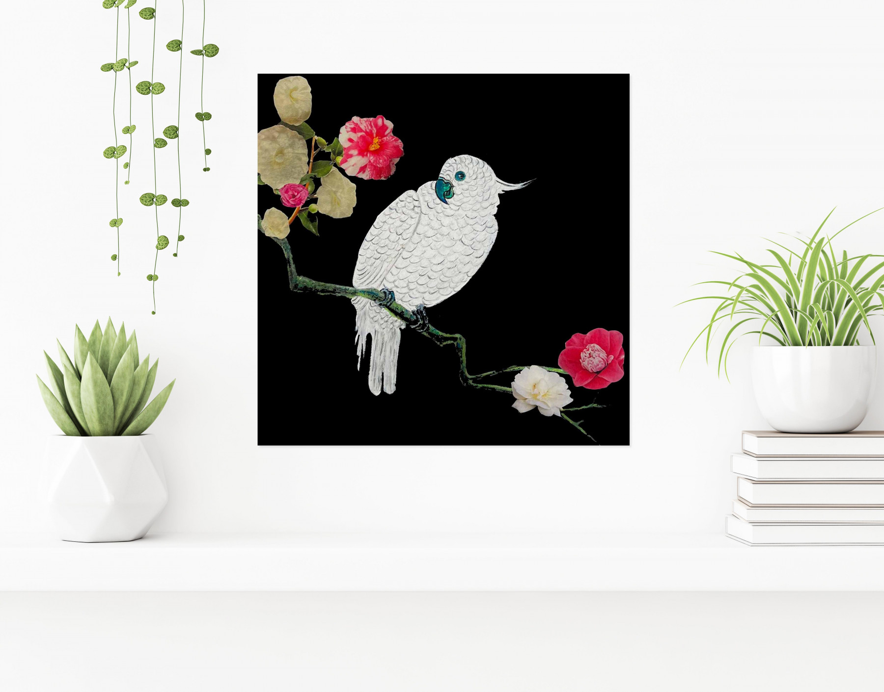 Marie-Laure Hamard, Le perroquet aux fleurs, peinture - Galerie de vente et d’achat d’art contemporain en ligne Artalistic