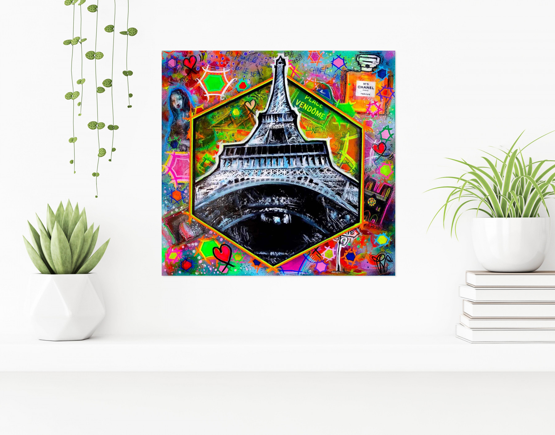 Priscilla Vettese, Hexa Love Paris, peinture - Galerie de vente et d’achat d’art contemporain en ligne Artalistic
