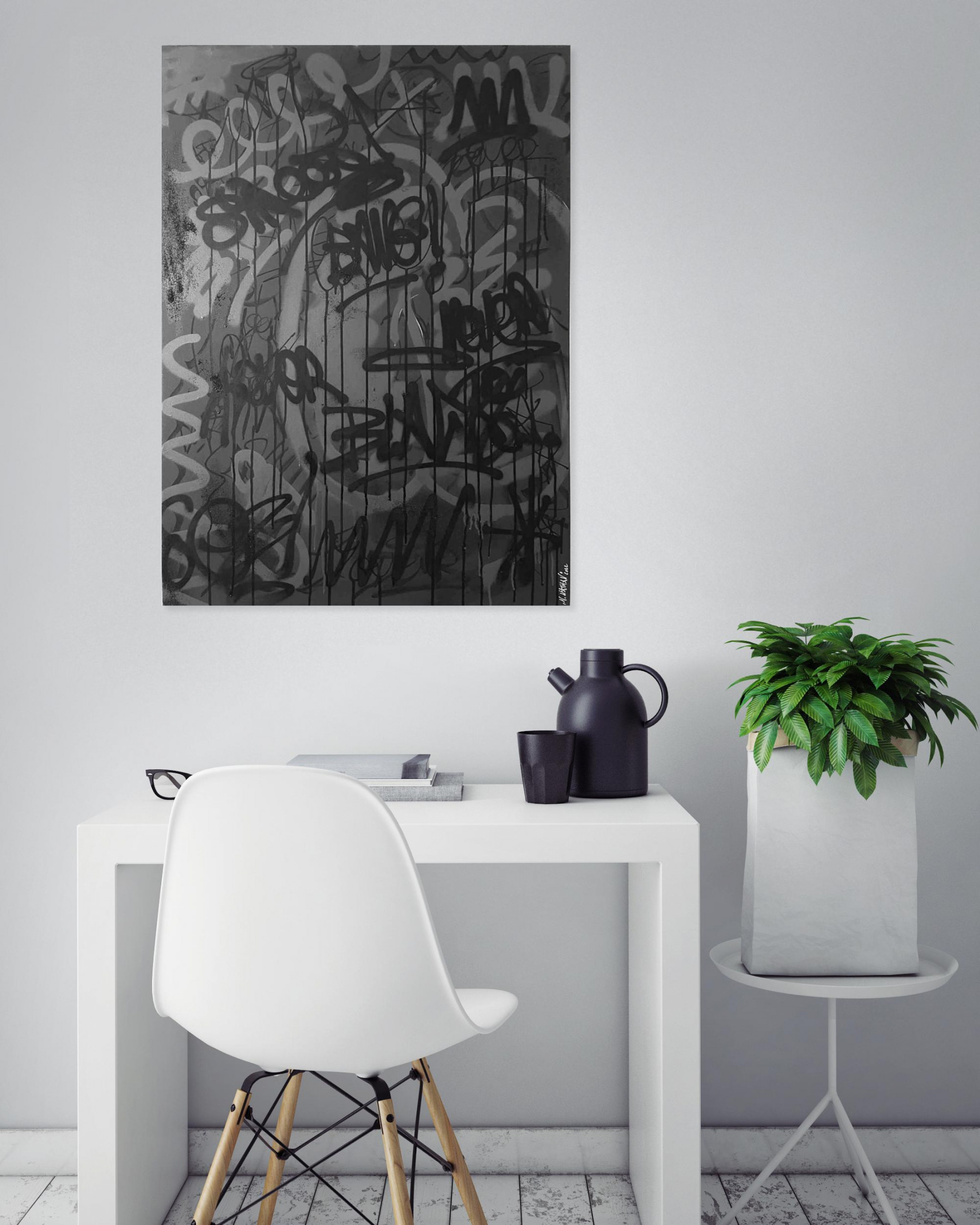 N.Nathan, Off Black, peinture - Galerie de vente et d’achat d’art contemporain en ligne Artalistic