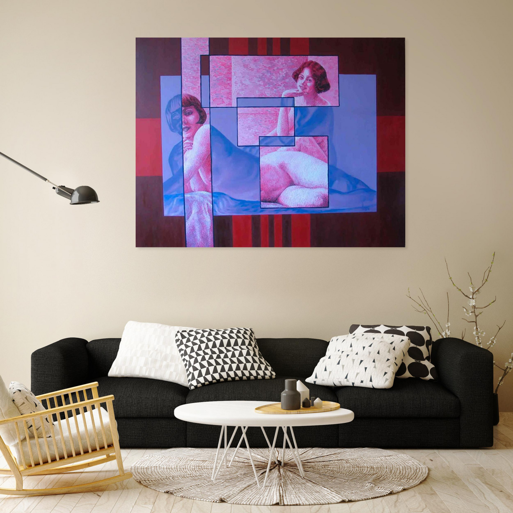 Bruno Pezon, Femmes au clair-obscur, peinture - Galerie de vente et d’achat d’art contemporain en ligne Artalistic