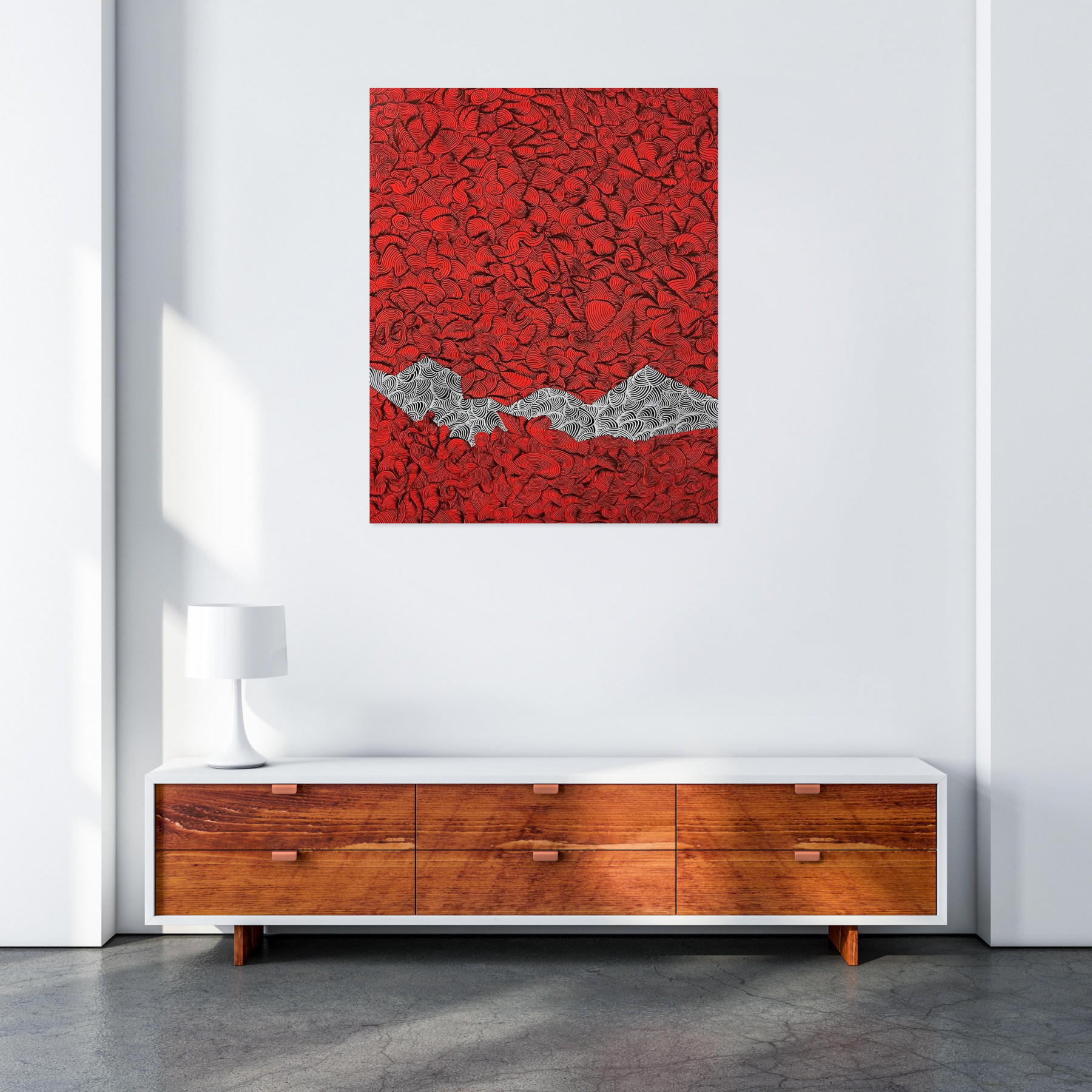 Za, Coquillage 2, peinture - Galerie de vente et d’achat d’art contemporain en ligne Artalistic