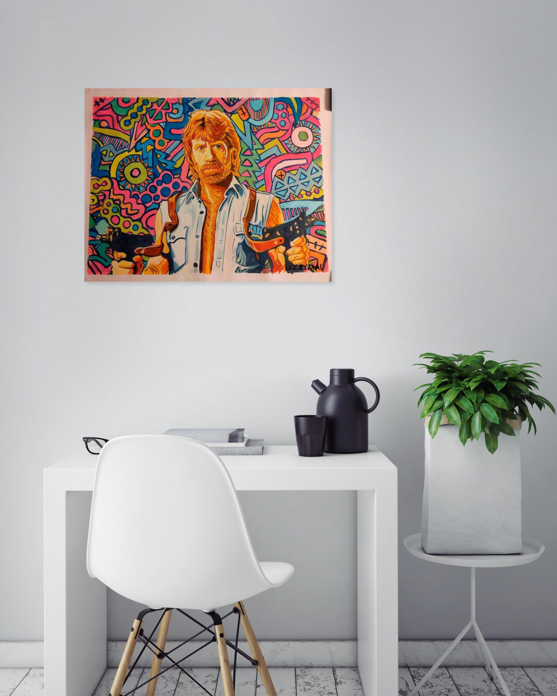 Lacrymal, Chuck Norris, peinture - Galerie de vente et d’achat d’art contemporain en ligne Artalistic