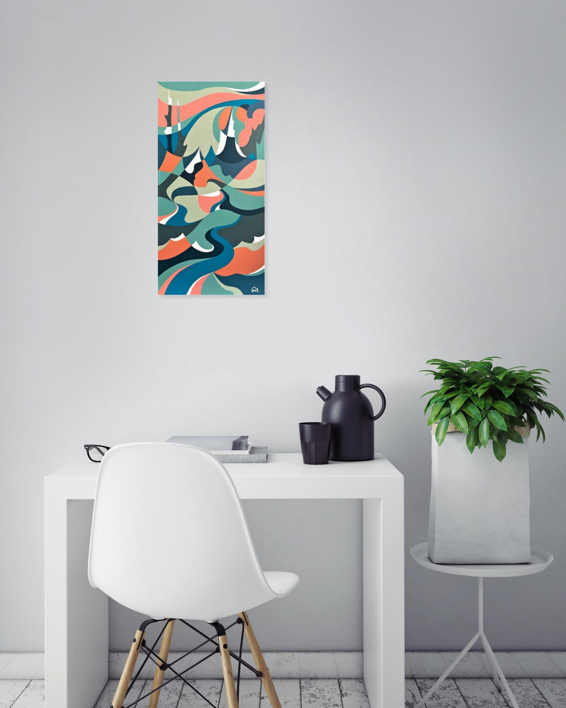 Maguy Vaz, Alpes I, peinture - Galerie de vente et d’achat d’art contemporain en ligne Artalistic