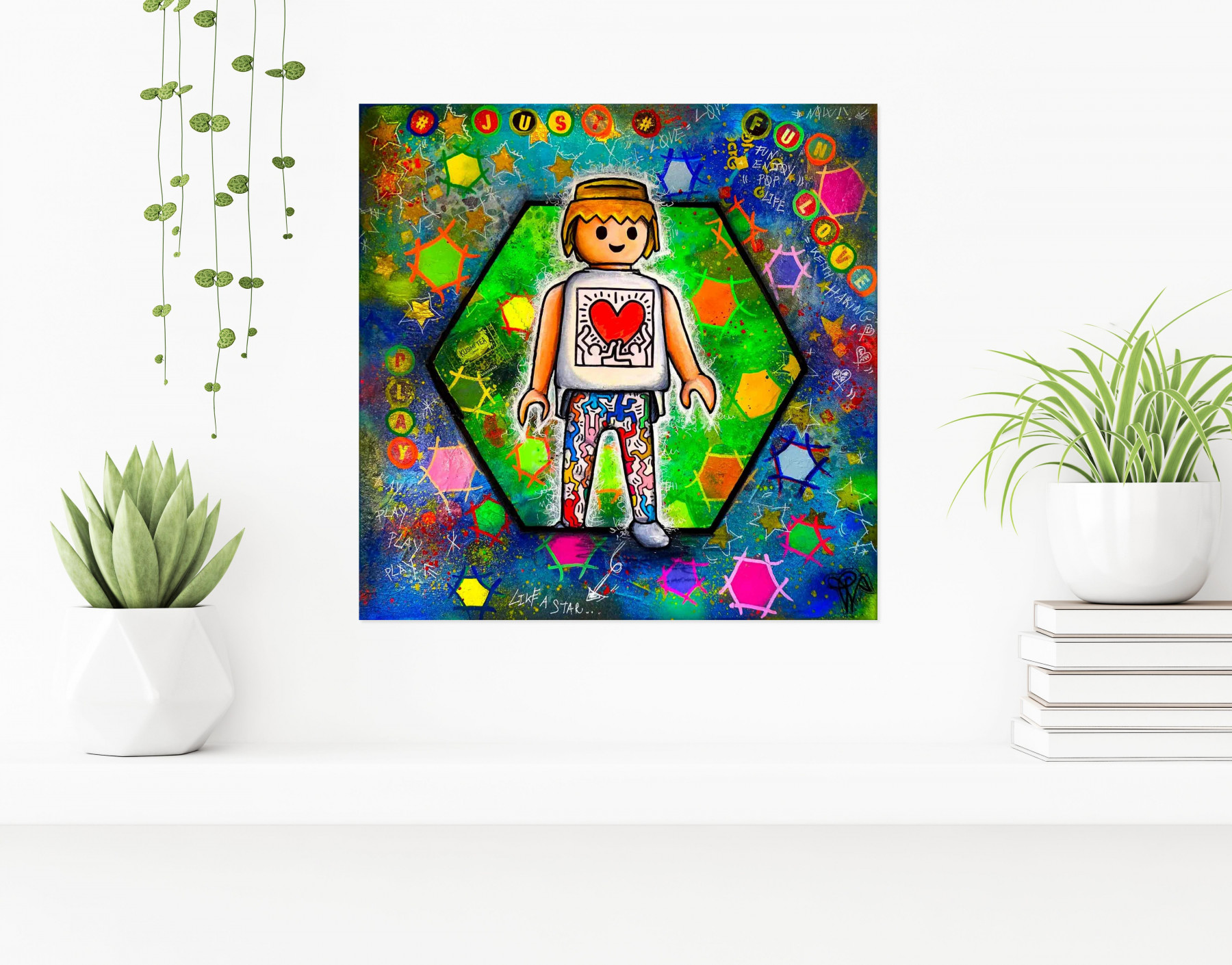 Priscilla Vettese, Hex Haring X Playmo, peinture - Galerie de vente et d’achat d’art contemporain en ligne Artalistic