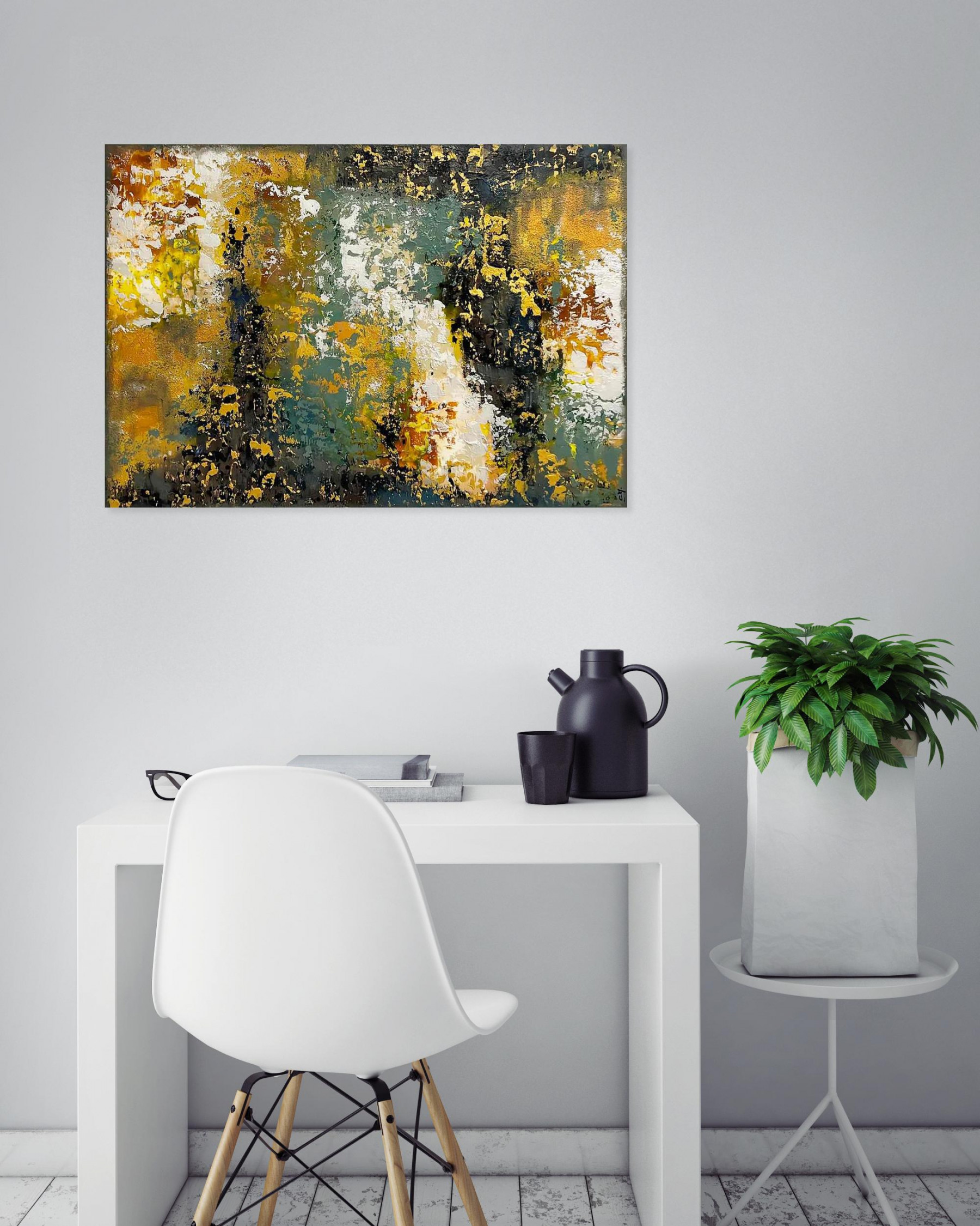 Céline Marin, la forêt claire, peinture - Galerie de vente et d’achat d’art contemporain en ligne Artalistic