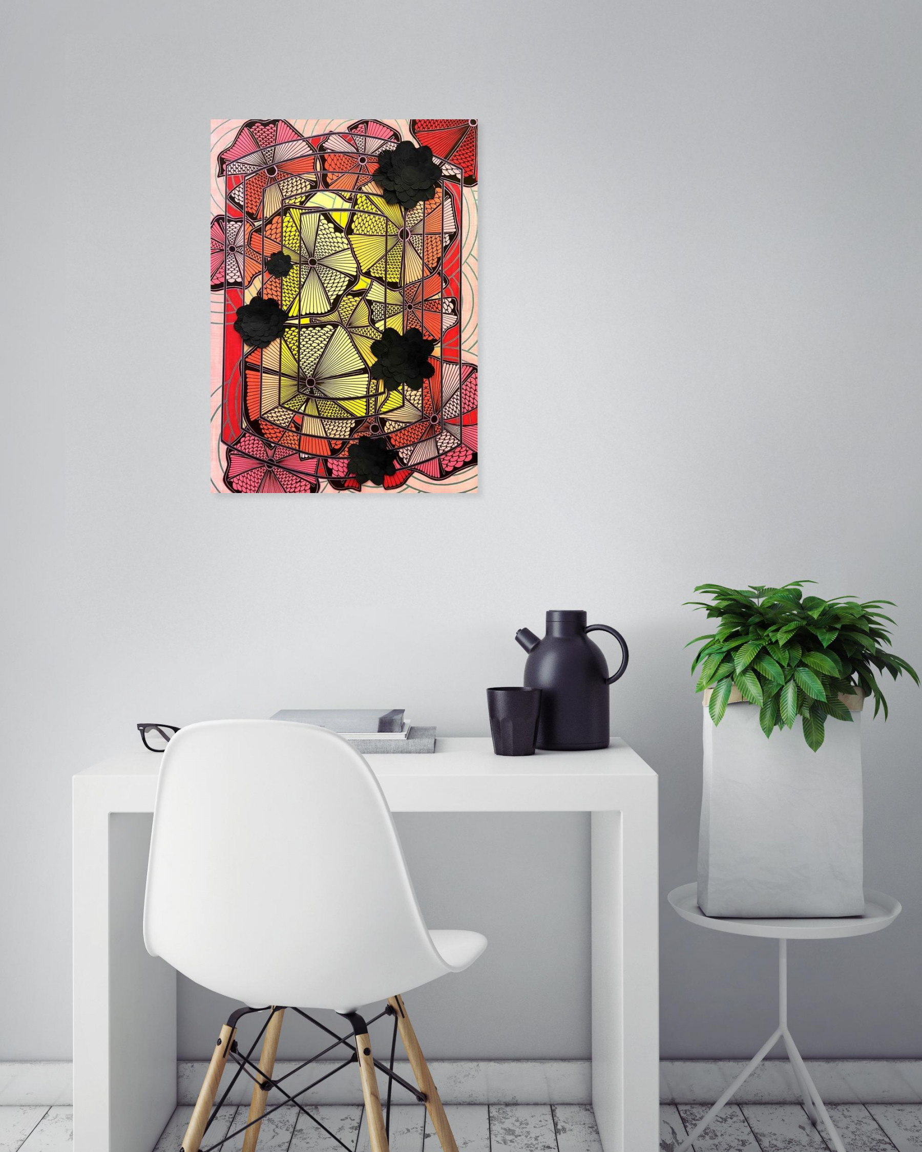 Honorine, Bain aux nénuphars, dessin - Galerie de vente et d’achat d’art contemporain en ligne Artalistic