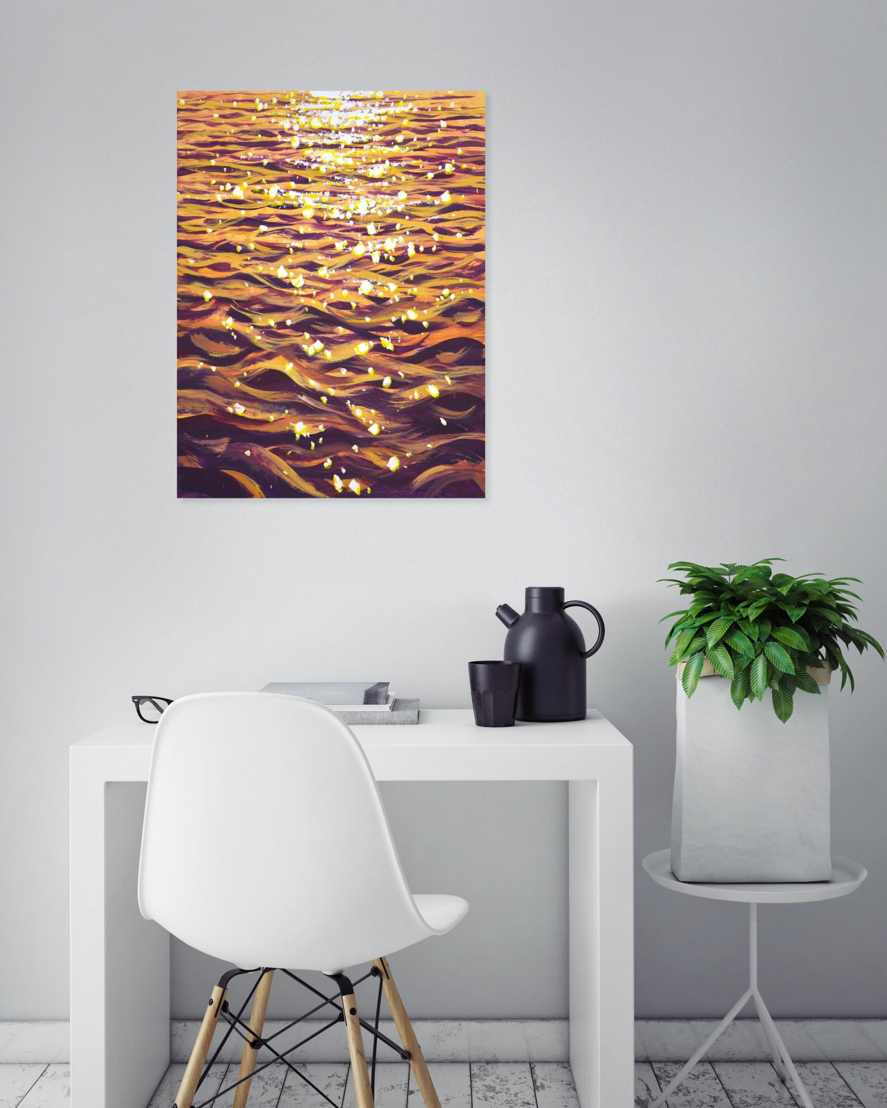 Iryna Kastsova, Glare on the water, peinture - Galerie de vente et d’achat d’art contemporain en ligne Artalistic