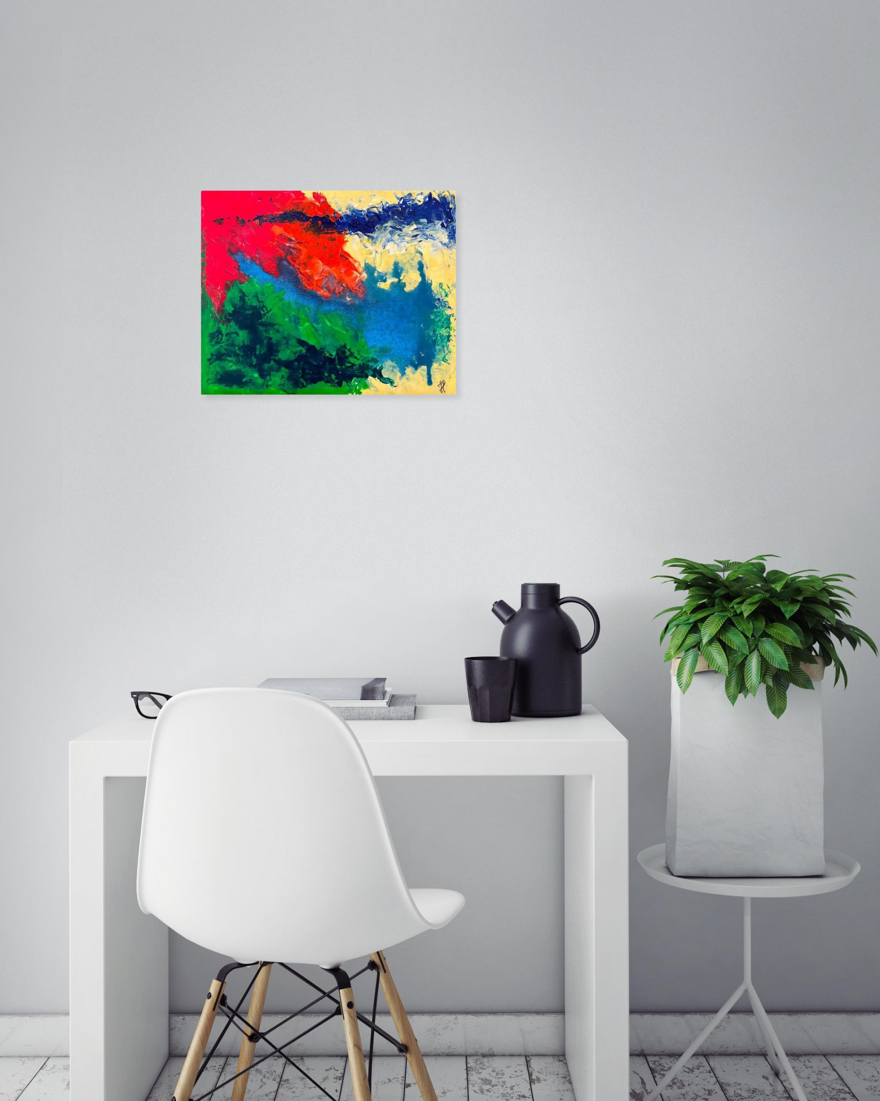 Jacqueline Poitevin, Entre aguas y fuego, peinture - Galerie de vente et d’achat d’art contemporain en ligne Artalistic