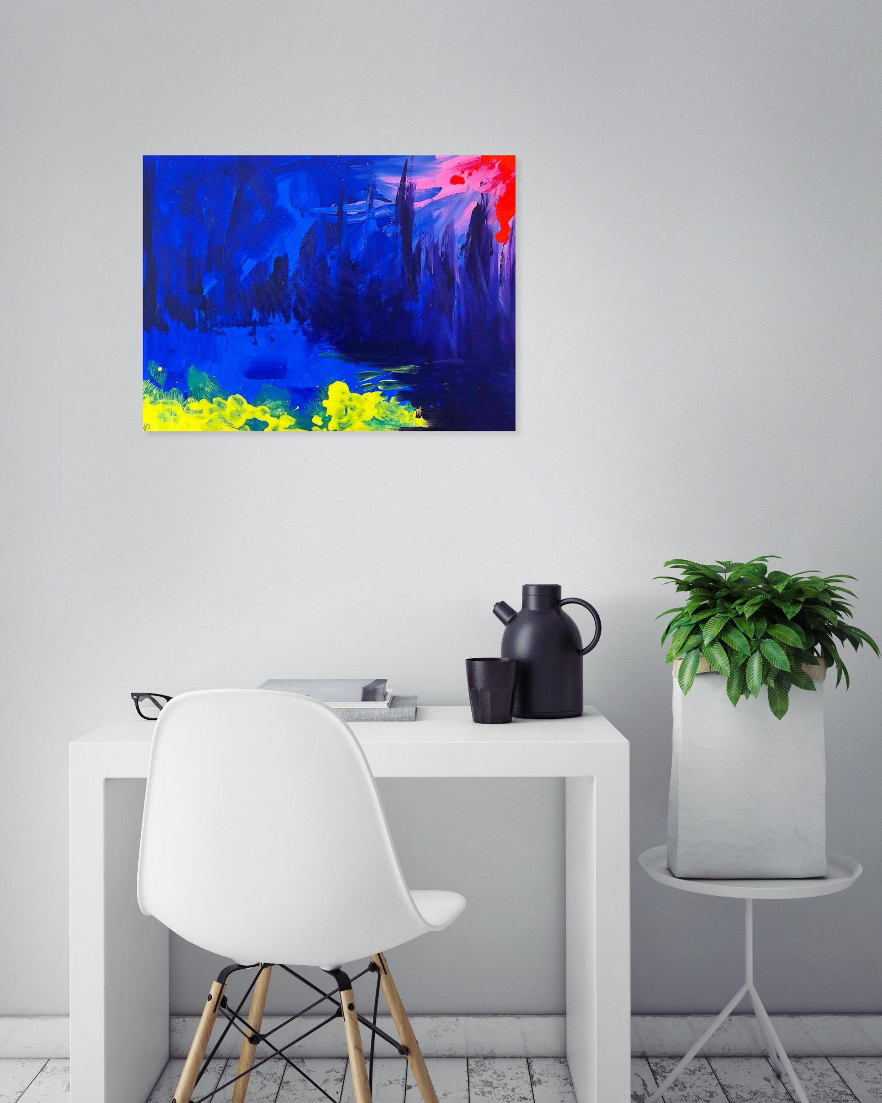 Jacqueline Poitevin, Nuit de lune, peinture - Galerie de vente et d’achat d’art contemporain en ligne Artalistic