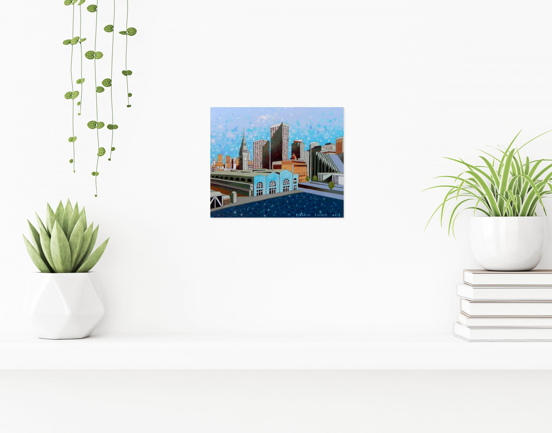 Federico Cortese, Little view of San Francisco, peinture - Galerie de vente et d’achat d’art contemporain en ligne Artalistic