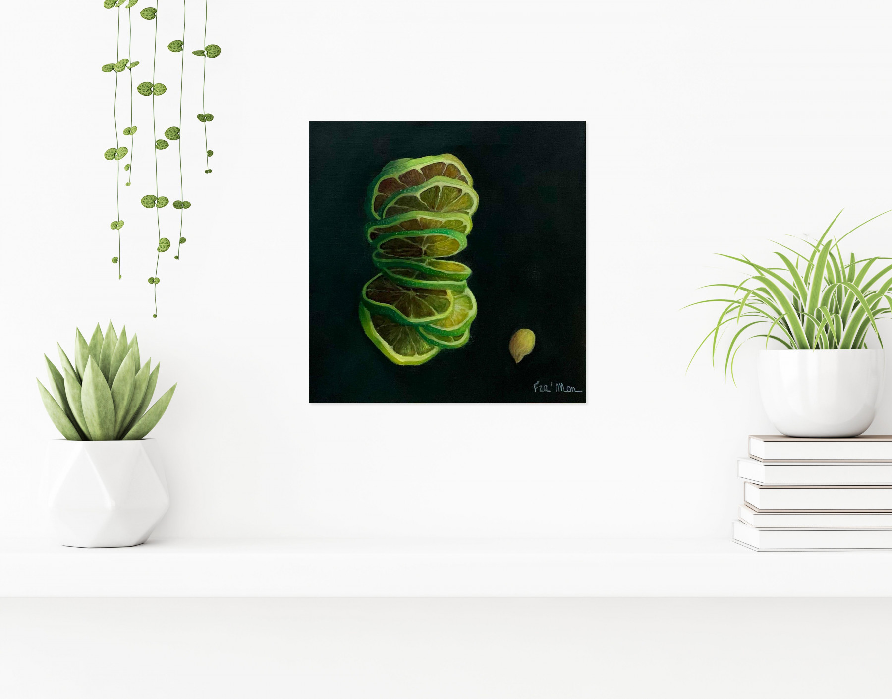 France Mondello, Tranches de citron, peinture - Galerie de vente et d’achat d’art contemporain en ligne Artalistic