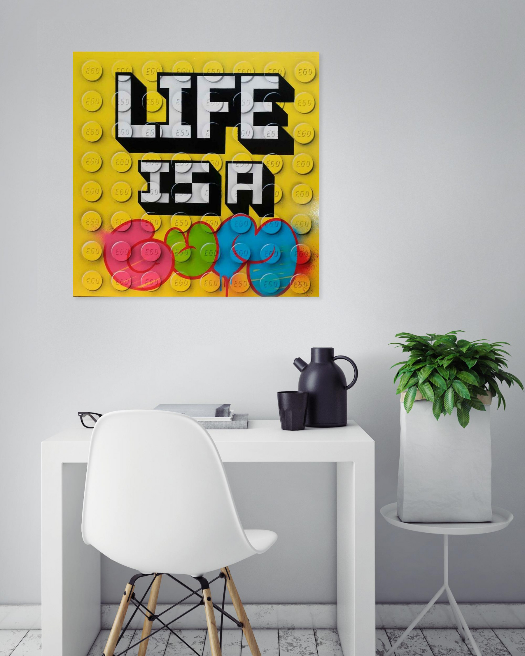 Gum, Life is a gum, peinture - Galerie de vente et d’achat d’art contemporain en ligne Artalistic