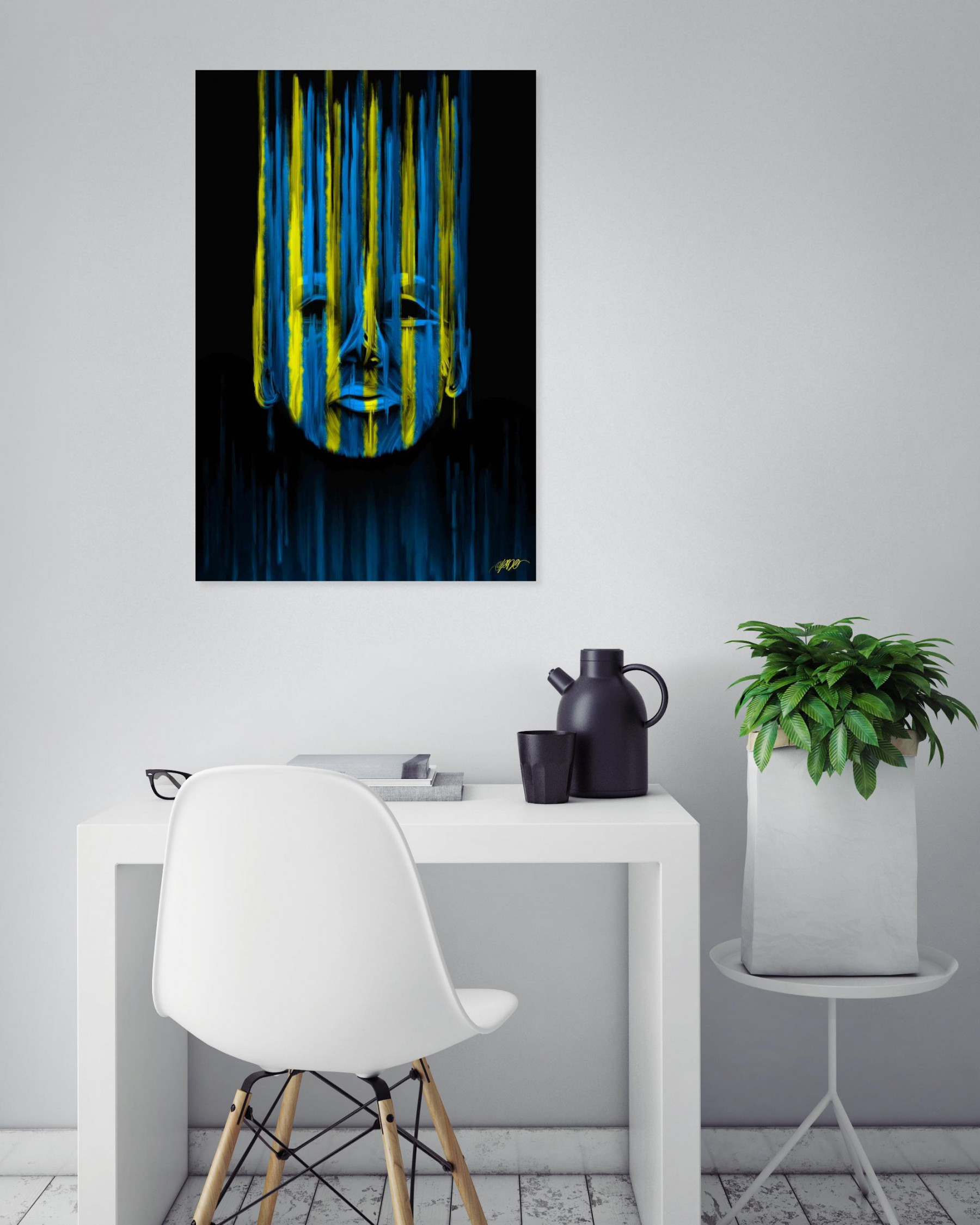 Ofodo, Rain, peinture - Galerie de vente et d’achat d’art contemporain en ligne Artalistic