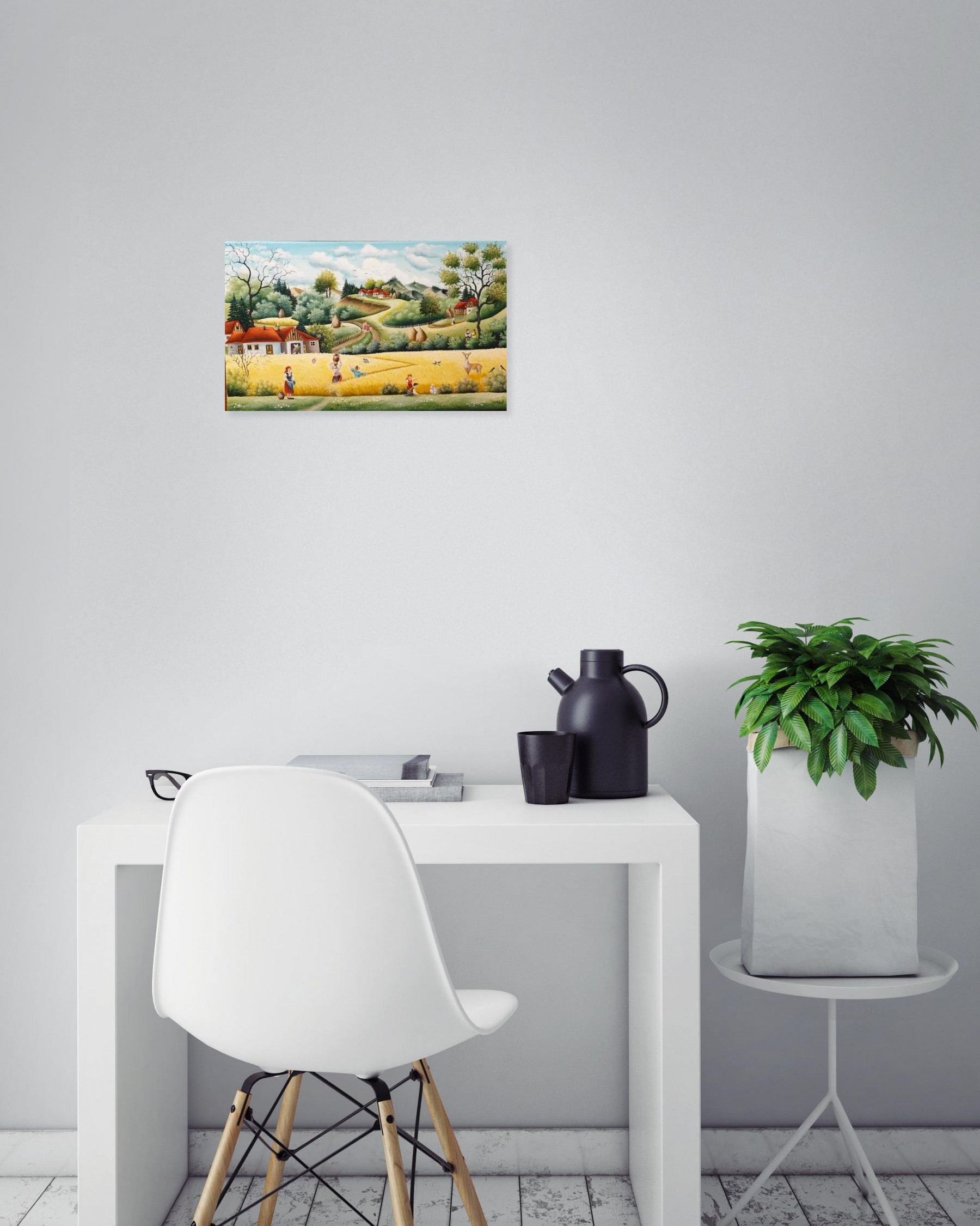Mariane Mihut, Le champ de blé, peinture - Galerie de vente et d’achat d’art contemporain en ligne Artalistic