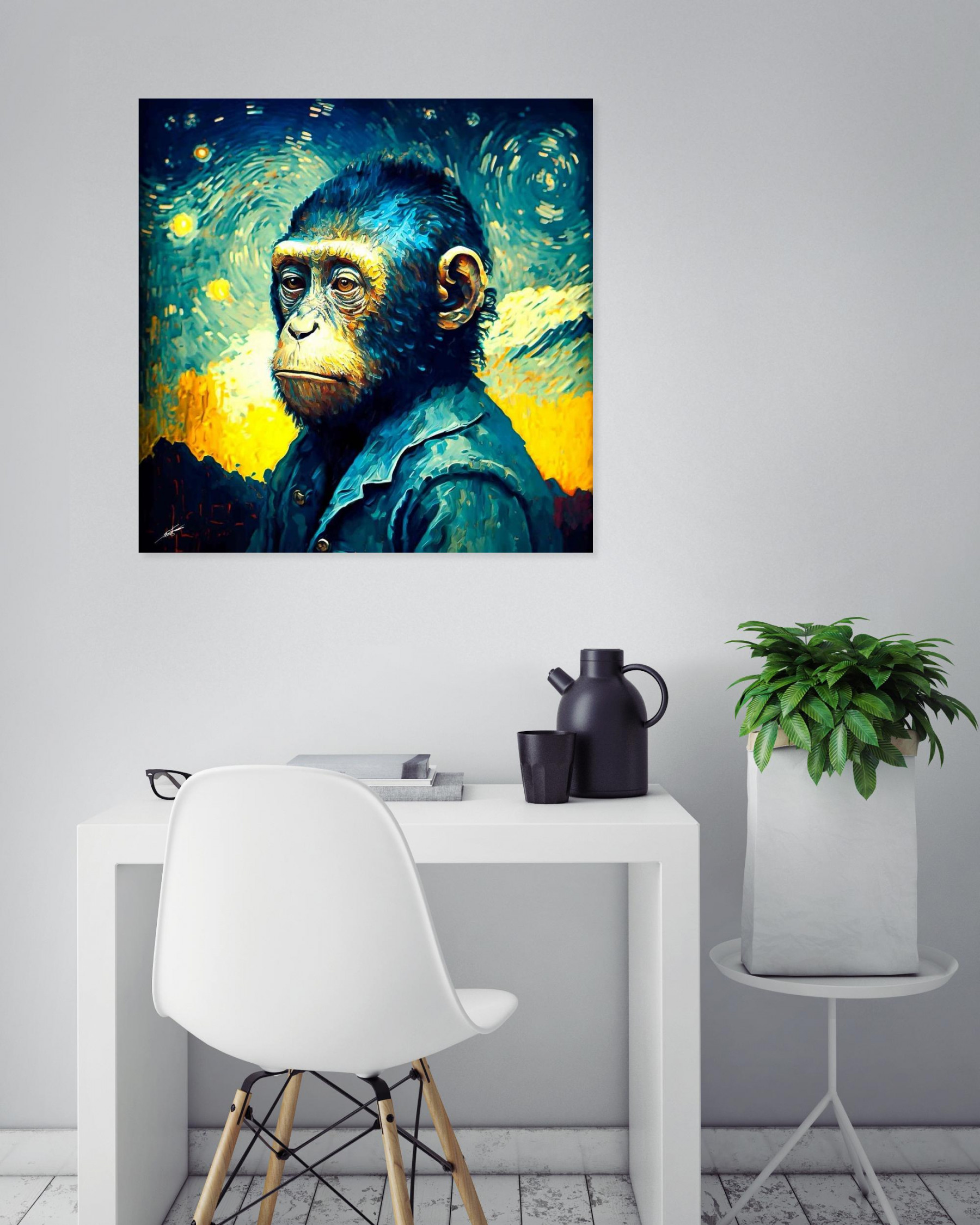 F.Font, Monkey by Van Gogh, edition - Galerie de vente et d’achat d’art contemporain en ligne Artalistic