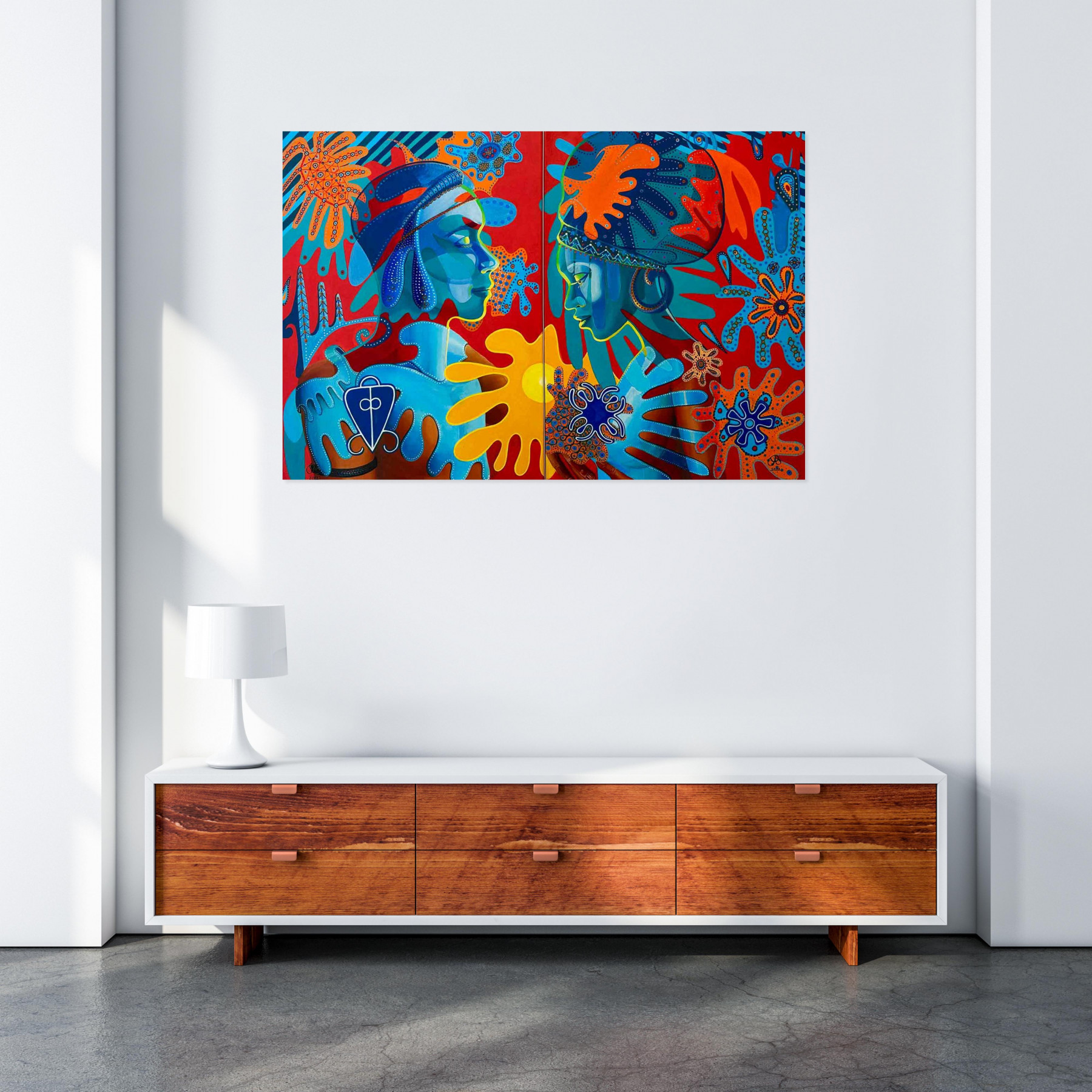 Angélique Capozzoli, L'hymne à l'amour, peinture - Galerie de vente et d’achat d’art contemporain en ligne Artalistic