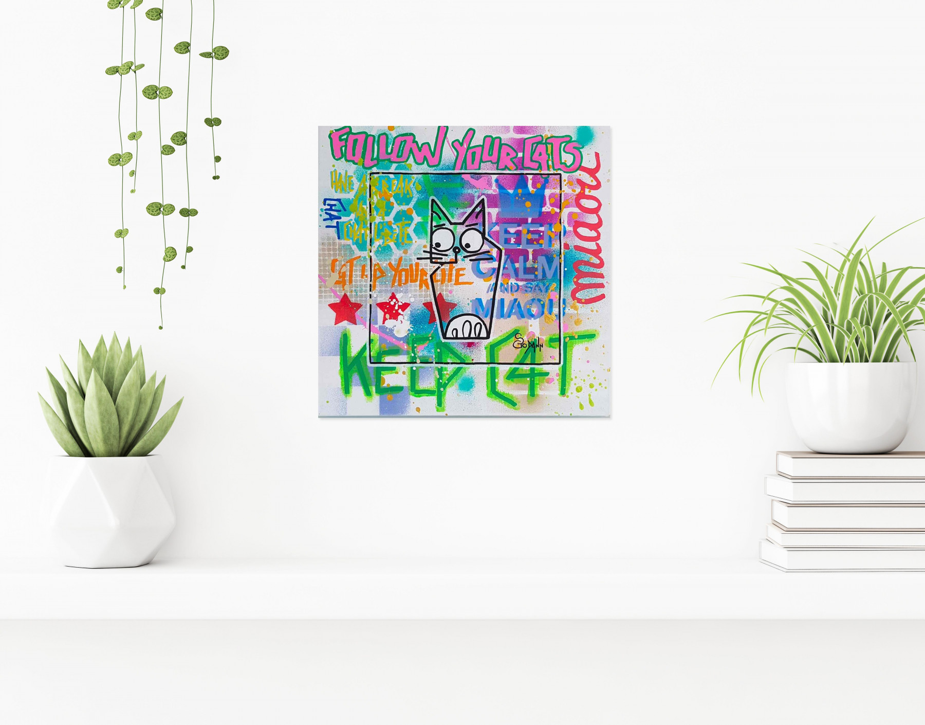 Stéphanie Godann, Chatnonyme, peinture - Galerie de vente et d’achat d’art contemporain en ligne Artalistic