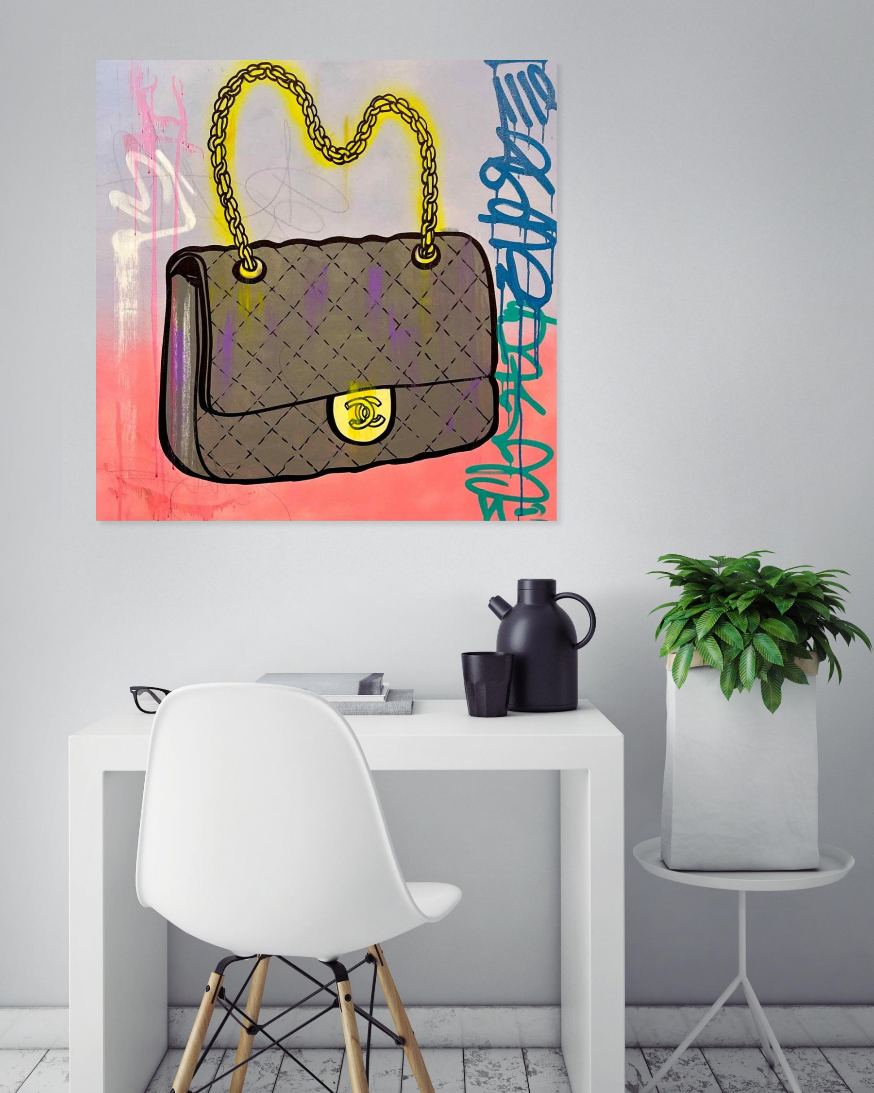 Oeuvre d'art contemporain - Technique mixte - Beautiful Coco Chanel Purse  Handbag - Dillon Boy