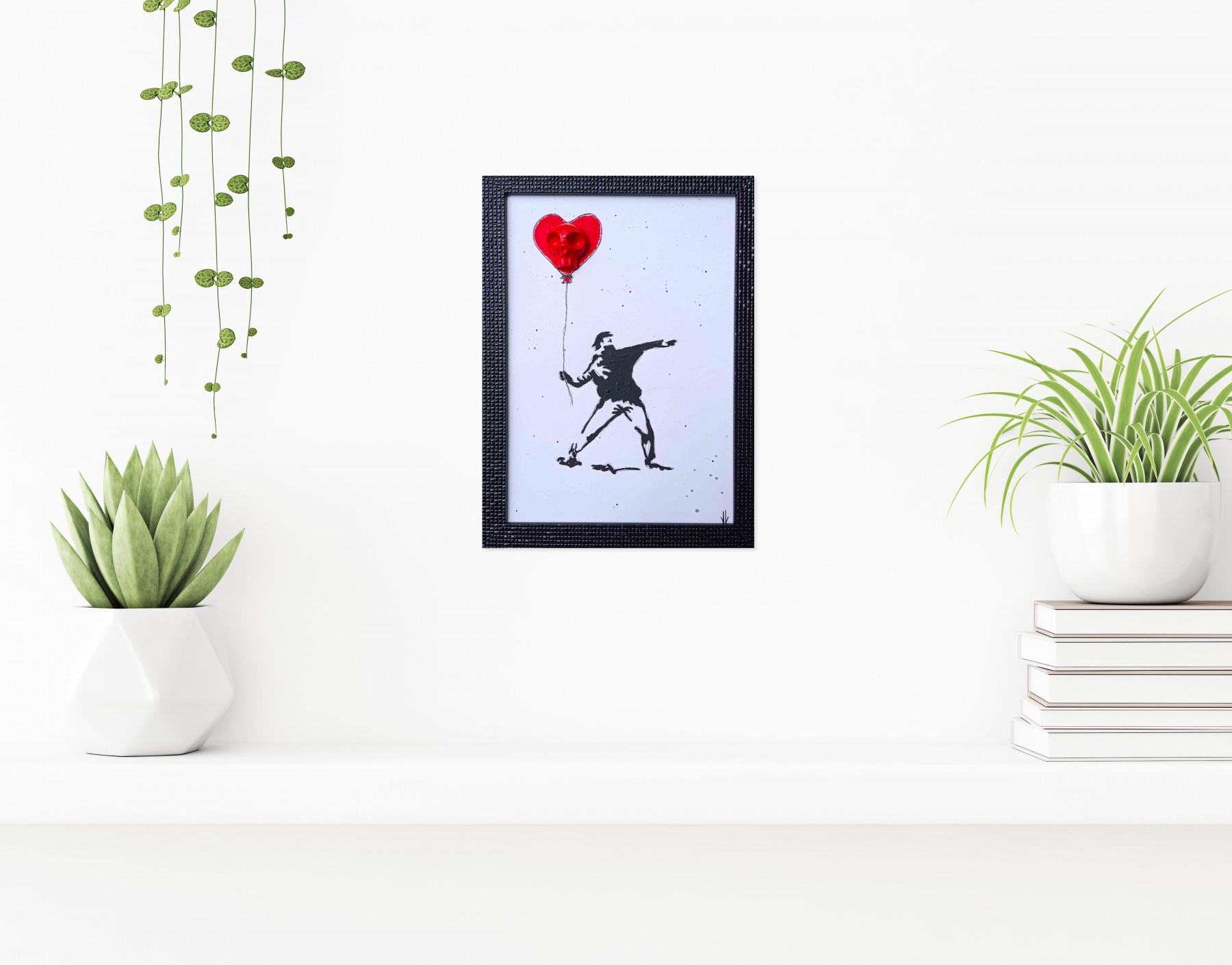 VL, Ballon heart skull, peinture - Galerie de vente et d’achat d’art contemporain en ligne Artalistic