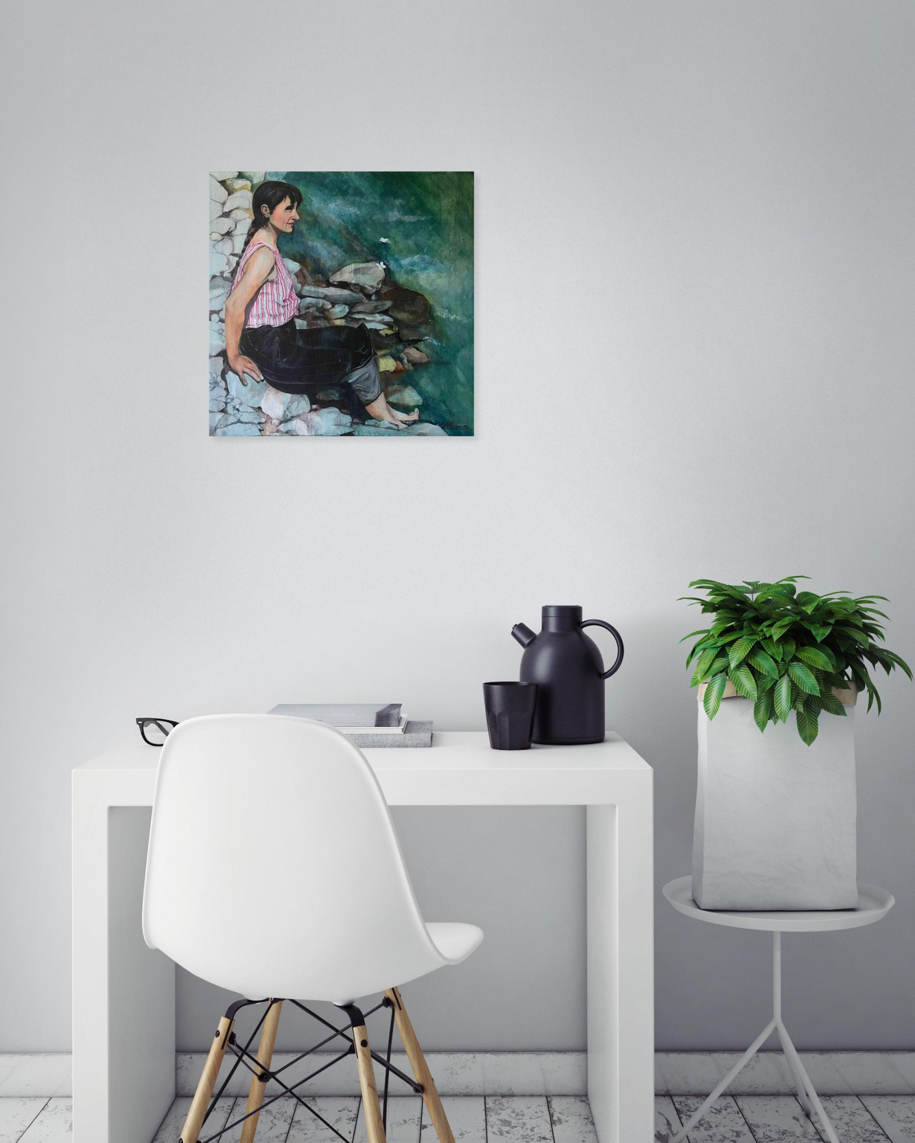 Alain Rouschmeyer, Le torrent, peinture - Galerie de vente et d’achat d’art contemporain en ligne Artalistic