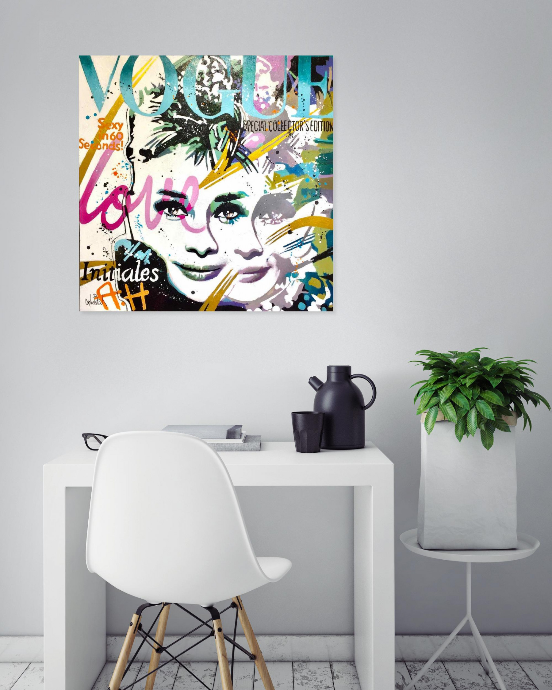 Patrick Cornée, Audrey Hepburn, peinture - Galerie de vente et d’achat d’art contemporain en ligne Artalistic